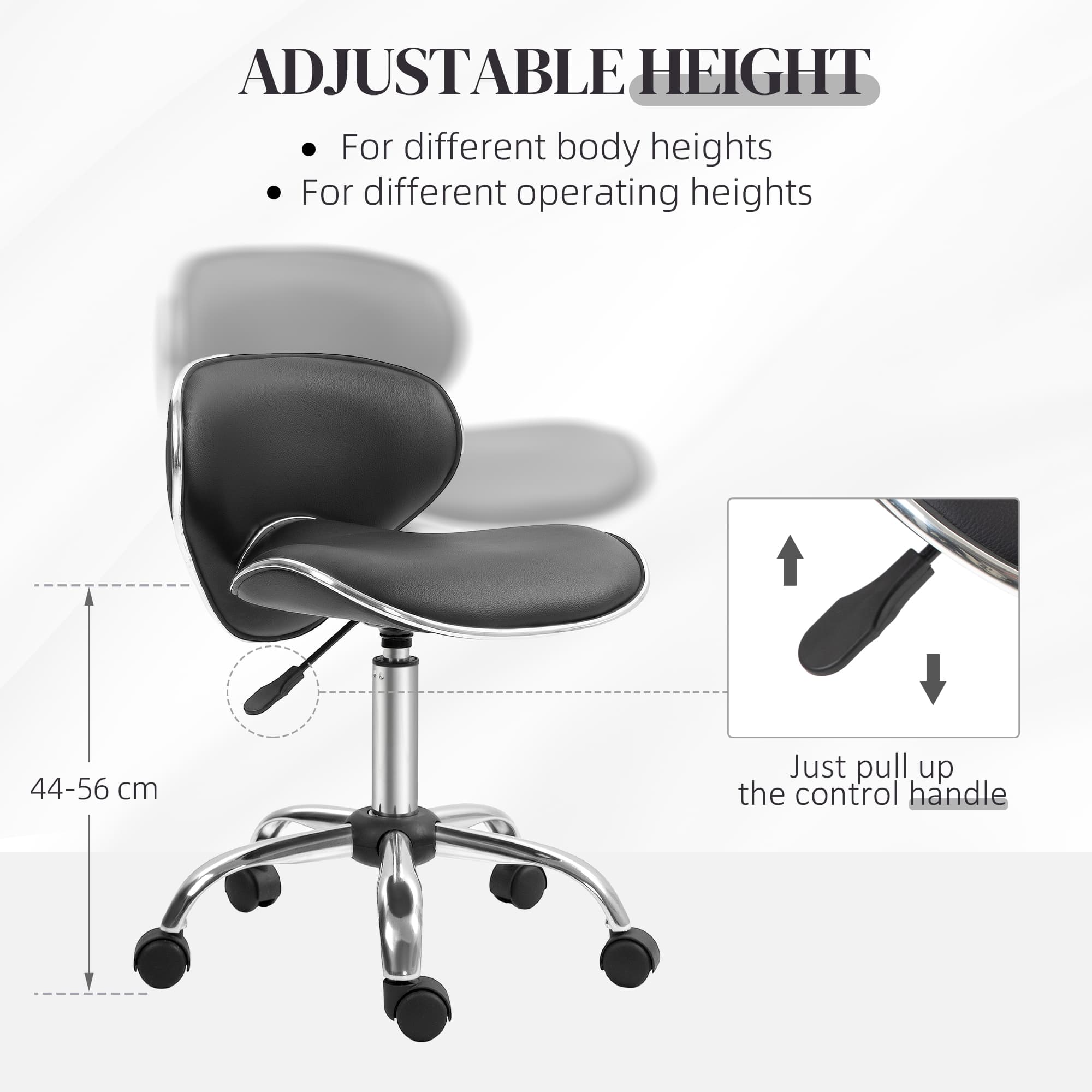 Transform Your Workspace with this Adjustable Black Salon Stool - image 4