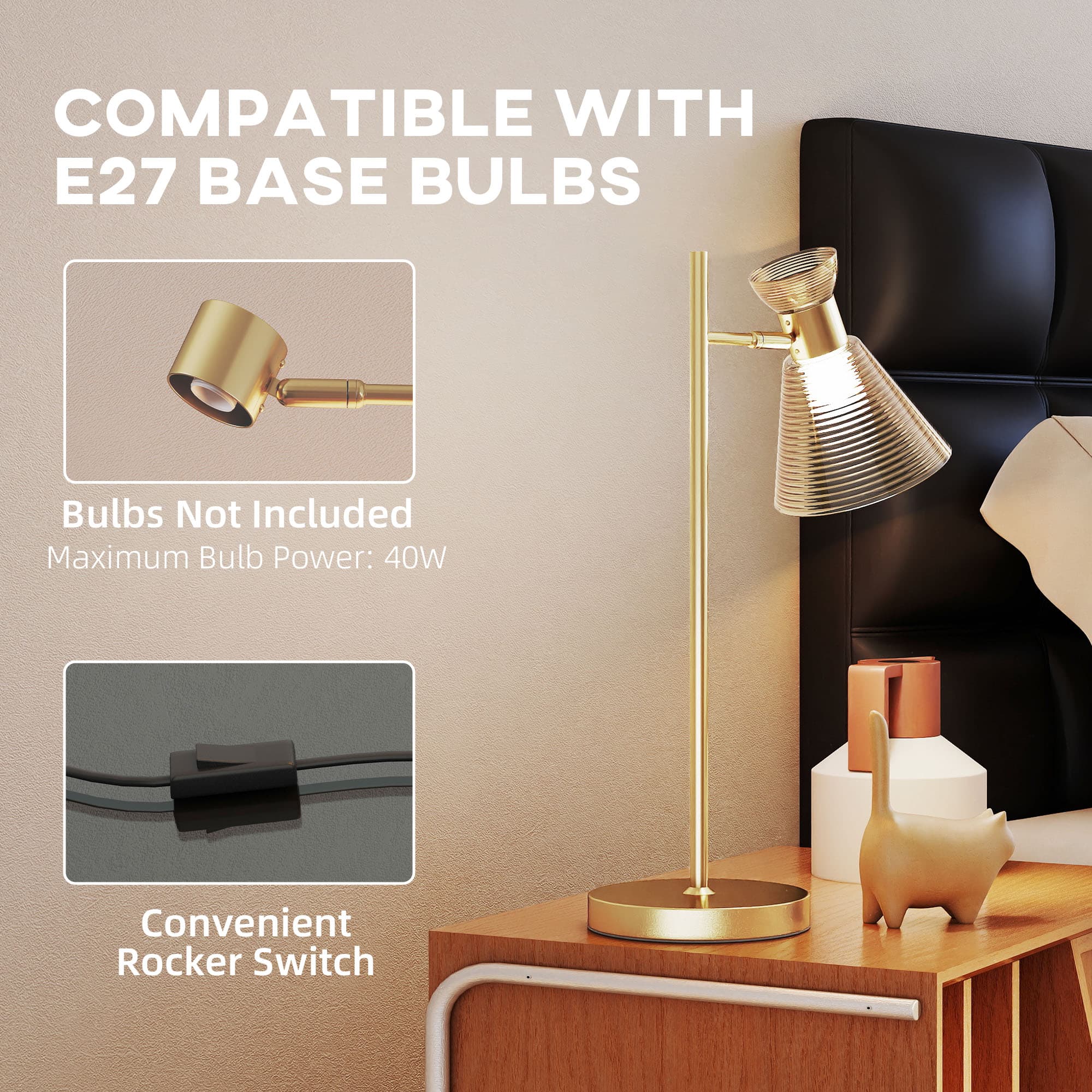 Add Warm Focused Light with a Gold Bedside Lamp - image 10
