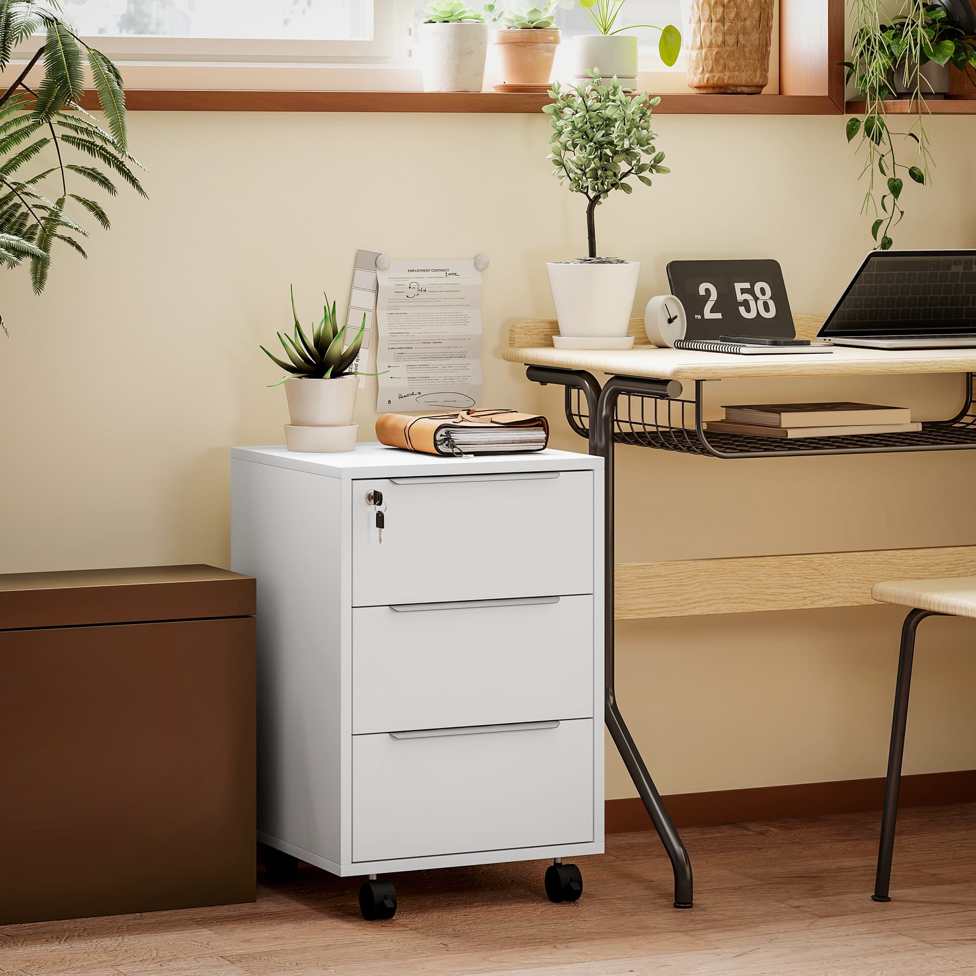 Keep Documents Secure with a Lockable Three-Drawer Filing Cabinet - image 2