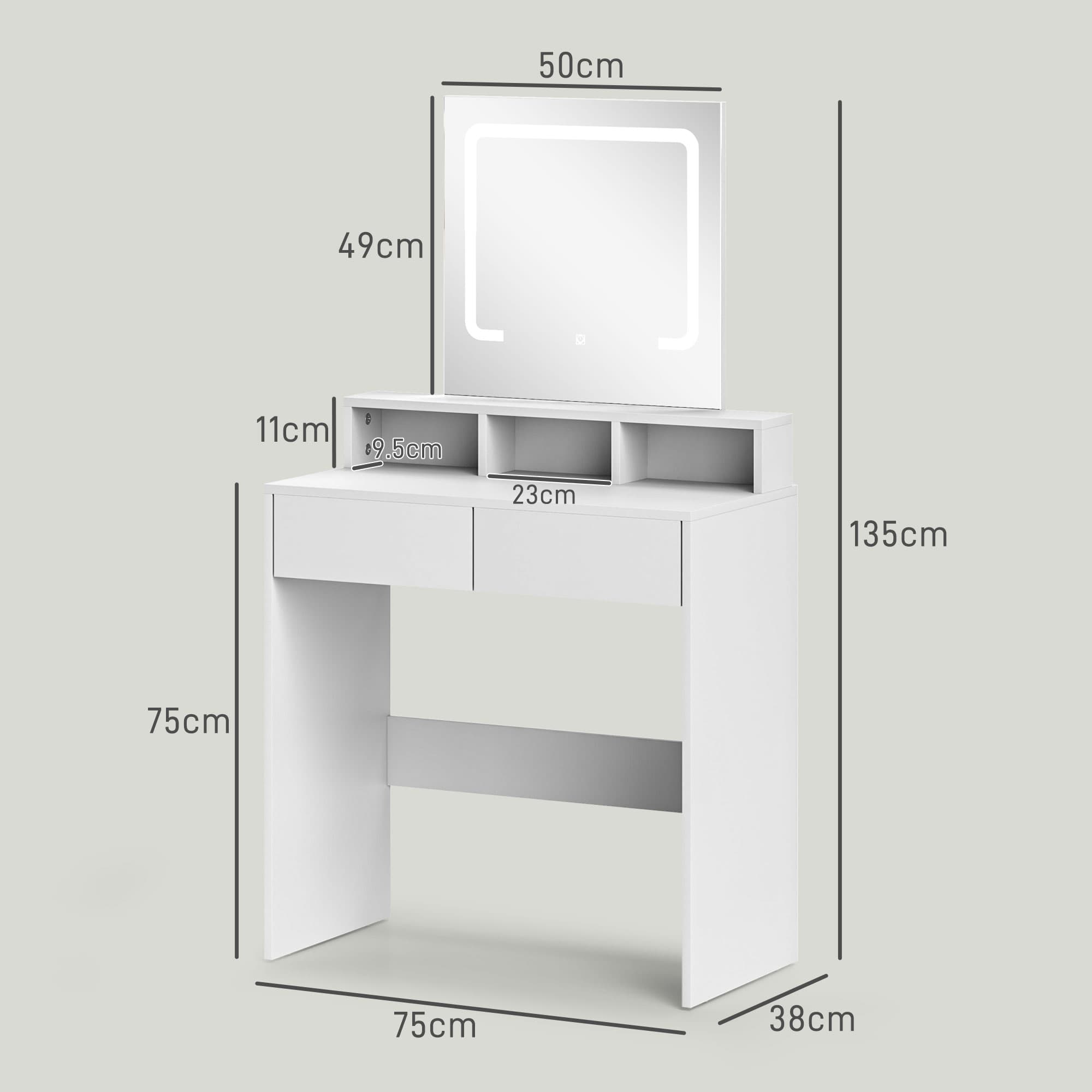 Transform Your Routine with this White LED Dressing Table - image 1