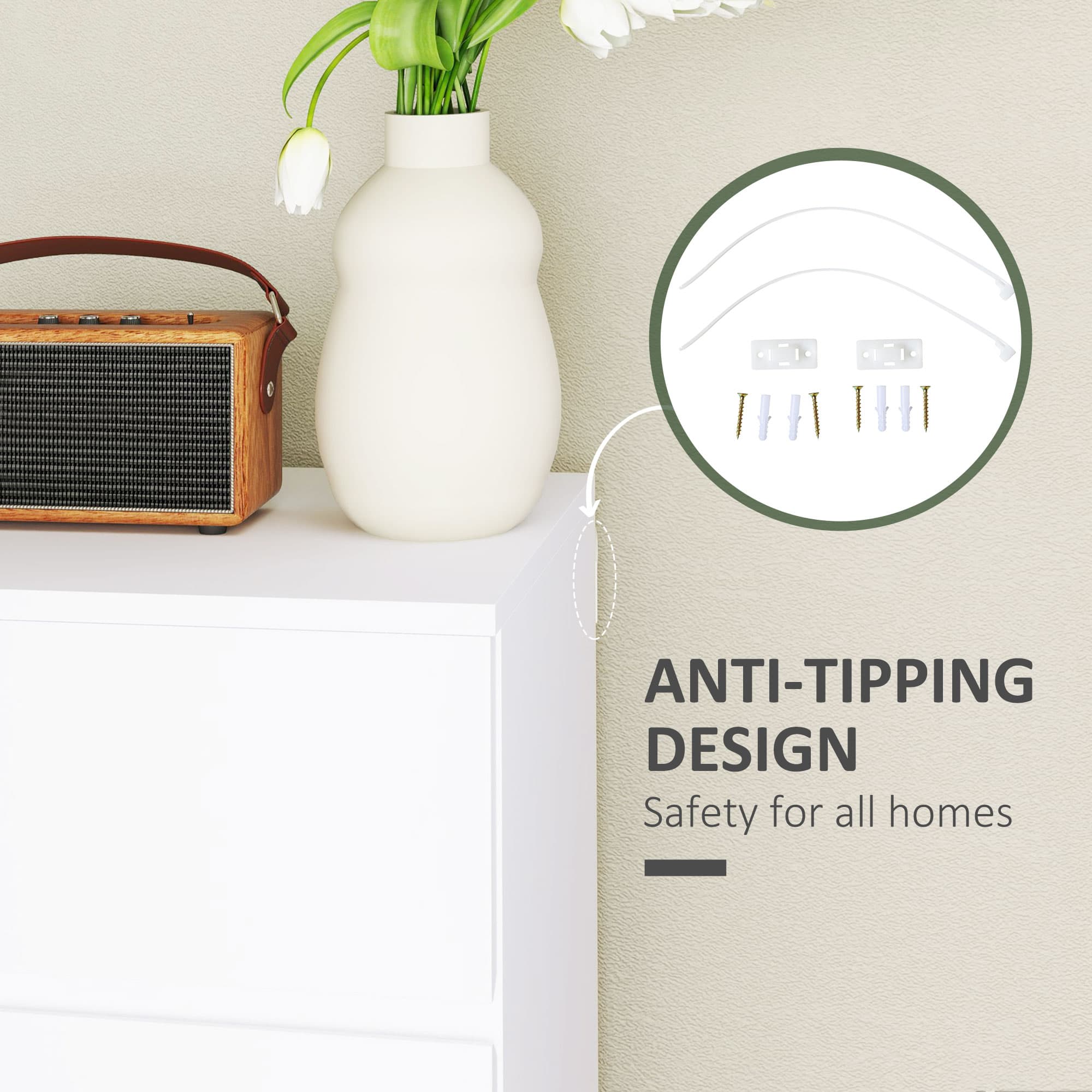 Modern White 4-Drawer Chest for Effortless Organisation - image 2