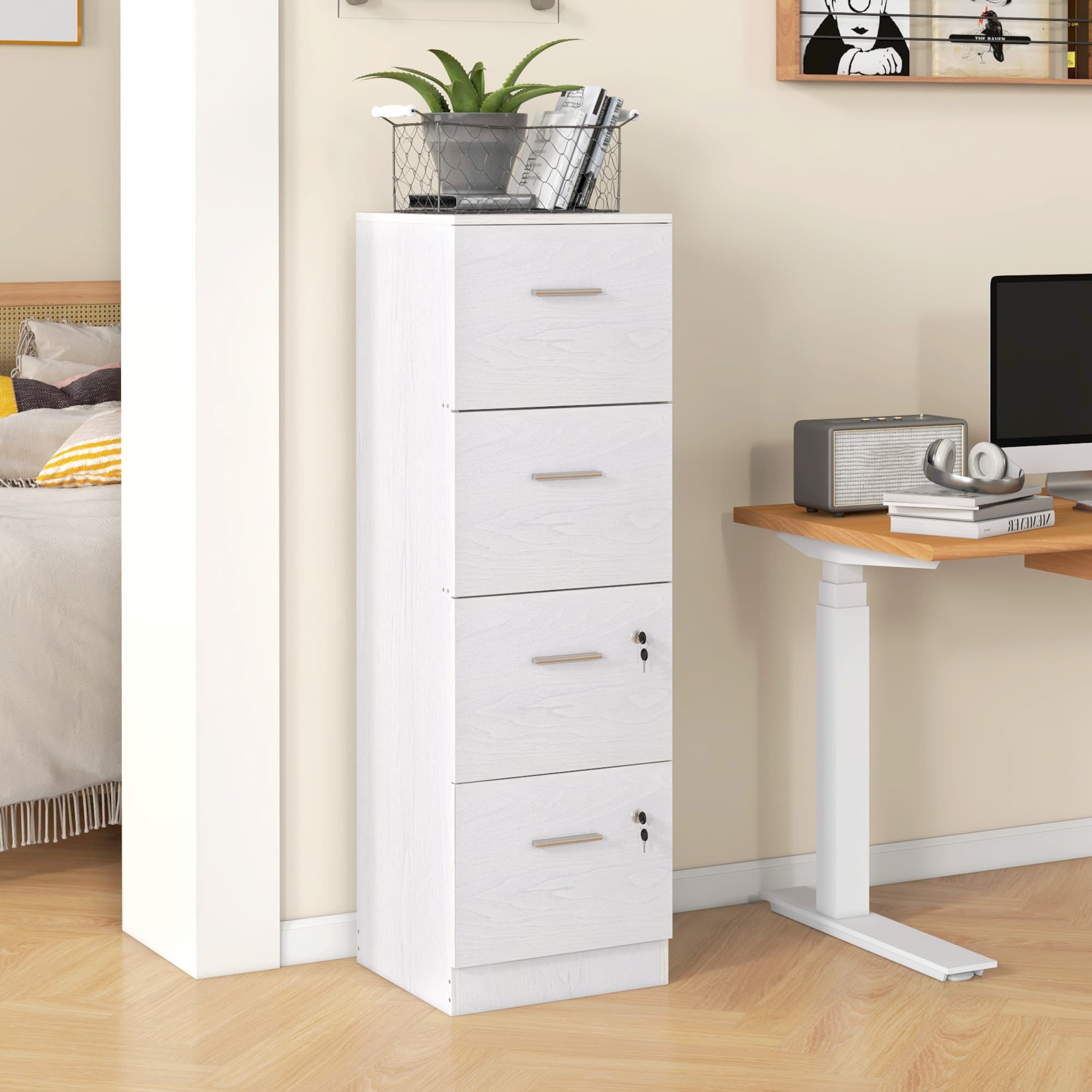 Organise Your Space with this 4-Drawer Lockable Filing Cabinet - image 2