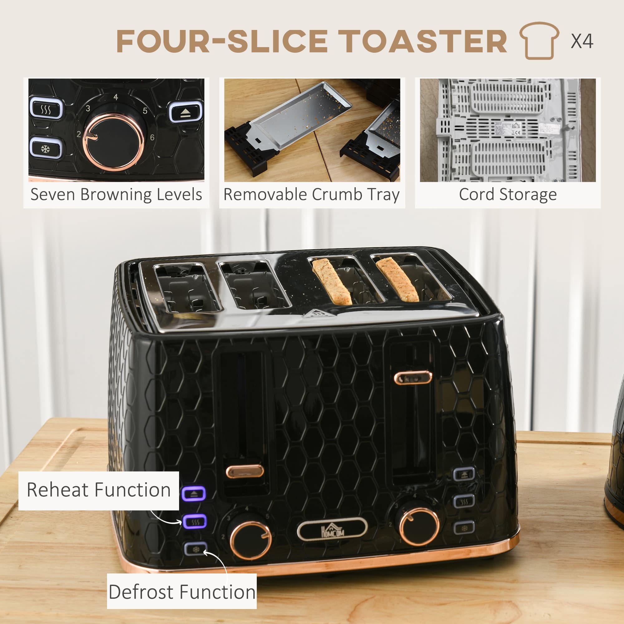 Transform Your Mornings with this Fast Boil Kettle & Toaster Set - image 4
