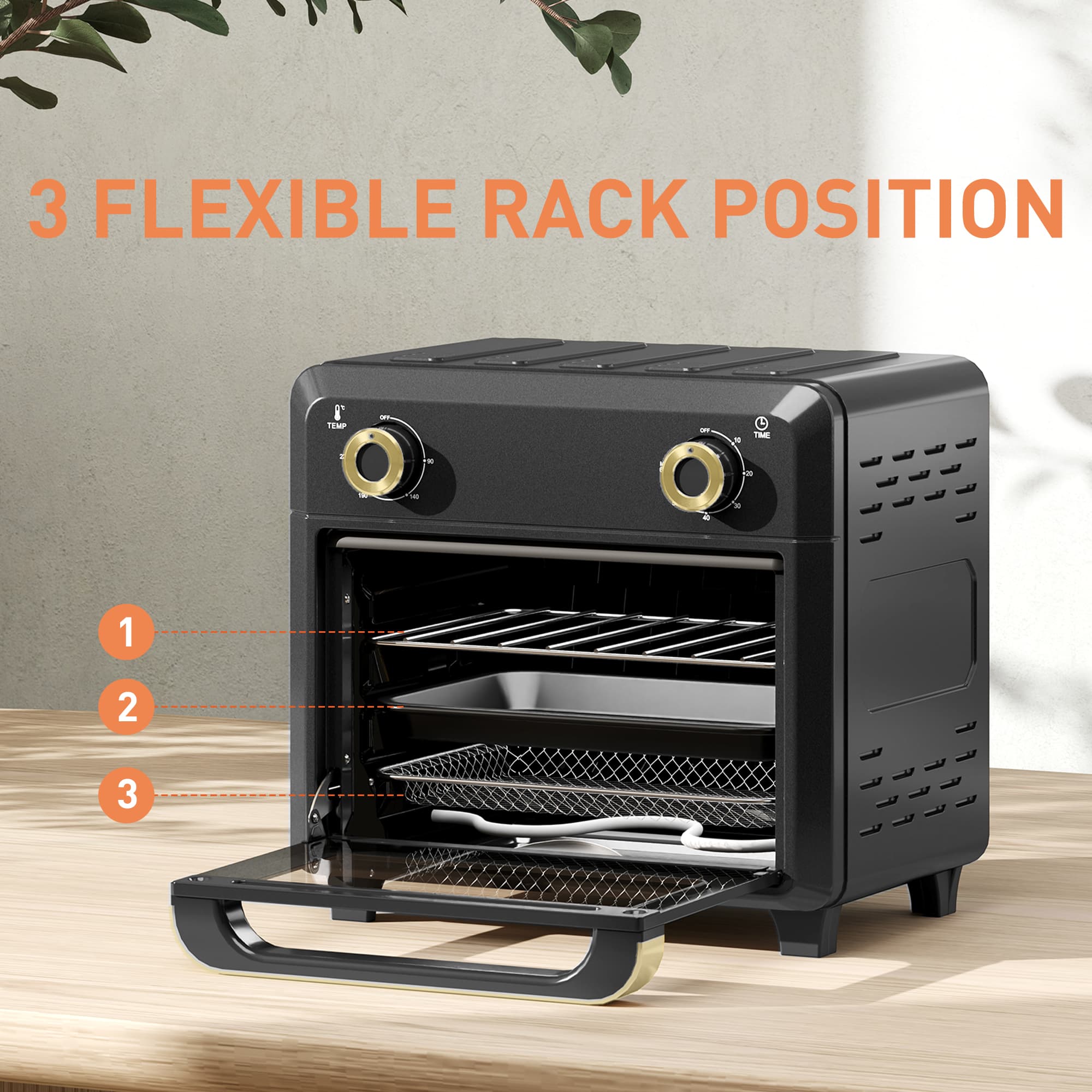10L Air Fryer Mini Oven with Adjustable Temperature and Timer - image 5