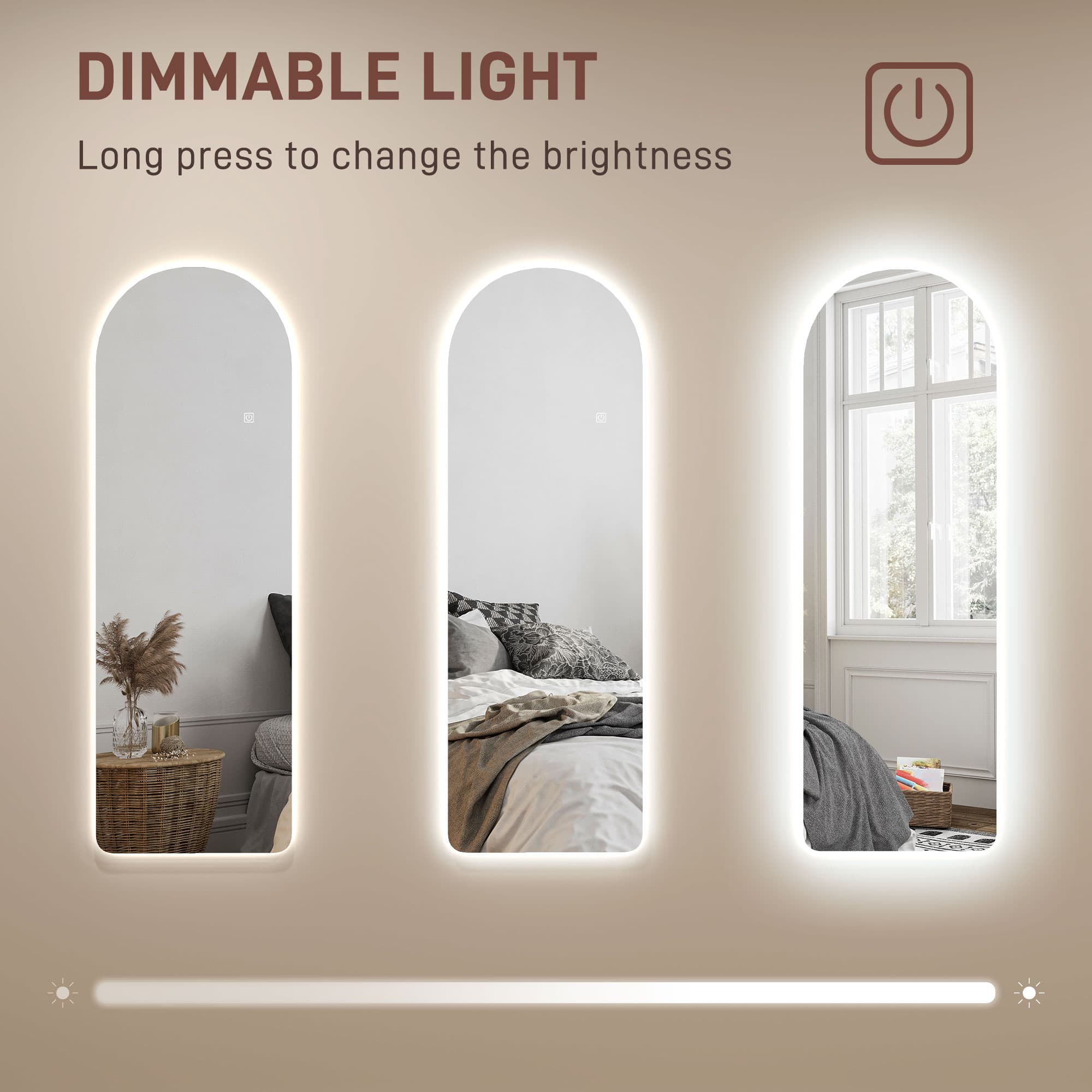 Illuminated 120x40cm Arch Mirror for Flawless Styling - image 4