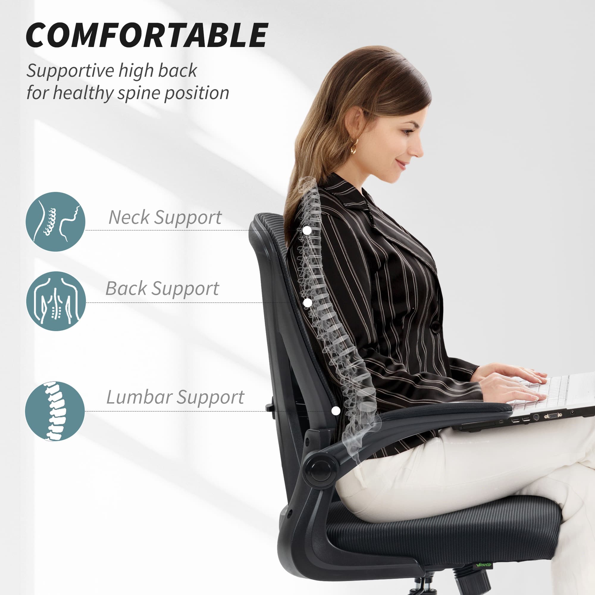 Ergonomic Vinsetto Mesh Office Chair for All-Day Comfort - image 5