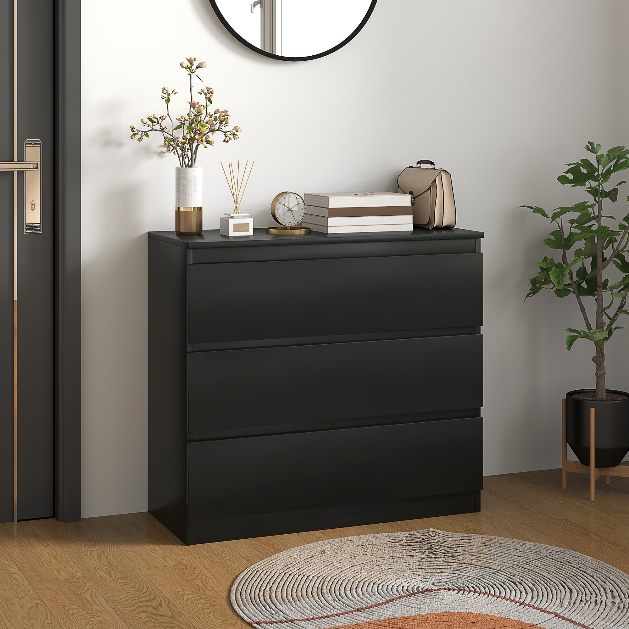 Three-Drawer Chest of Drawers with Anti-Tip Safety Straps - image 8