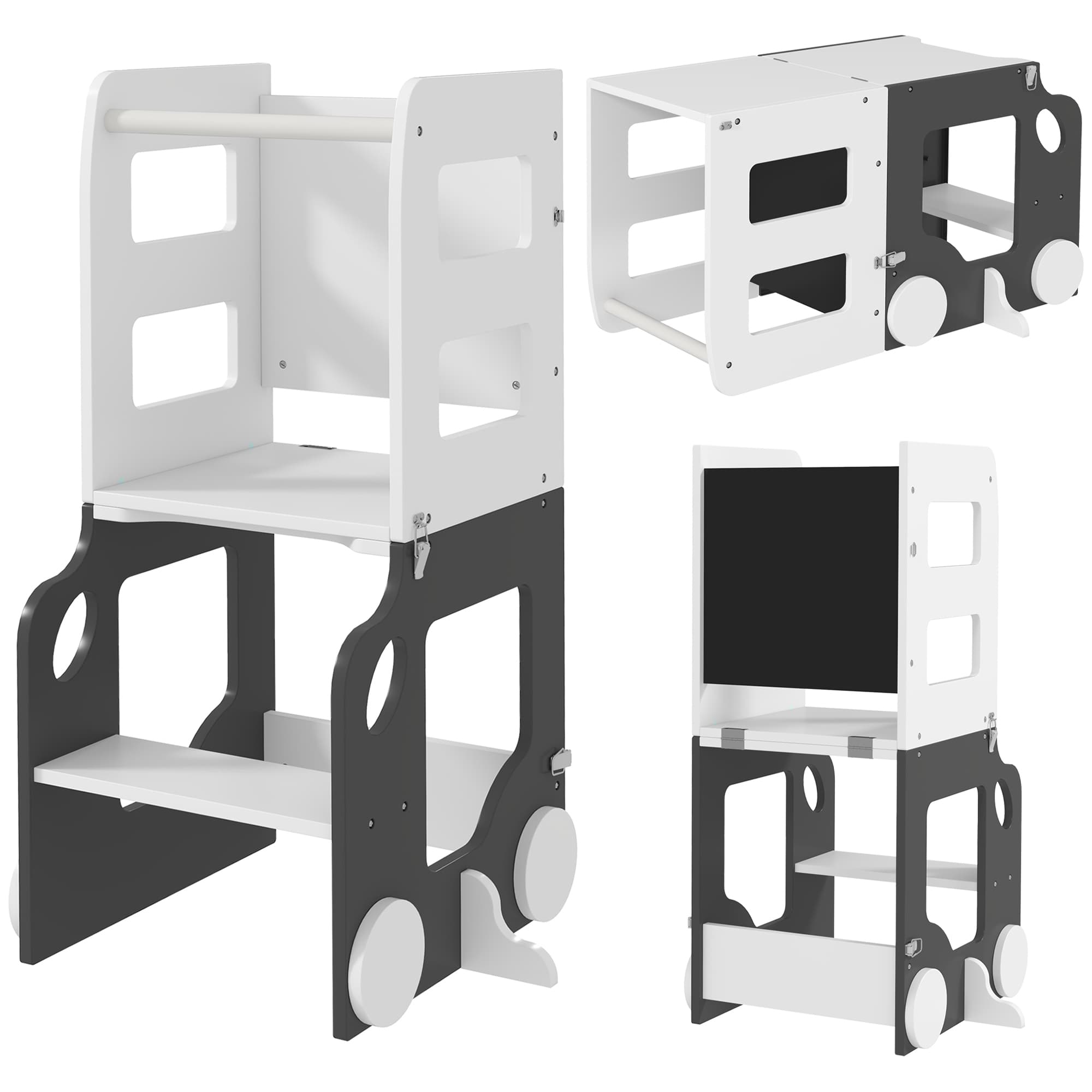 Transform Their Independence with this 4-in-1 Toddler Tower - Grey