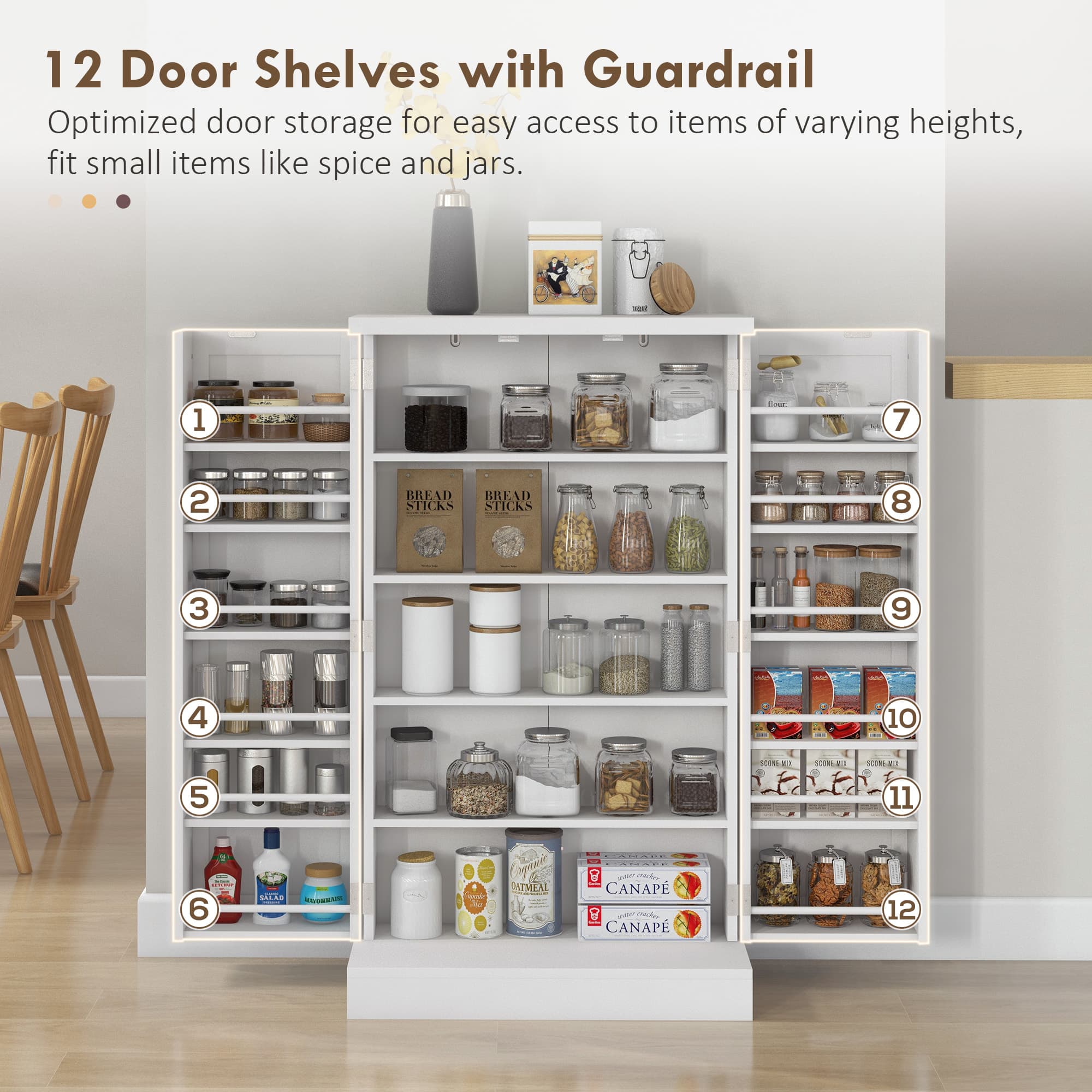 White Kitchen Pantry Cabinet for Everyday Storage - image 10