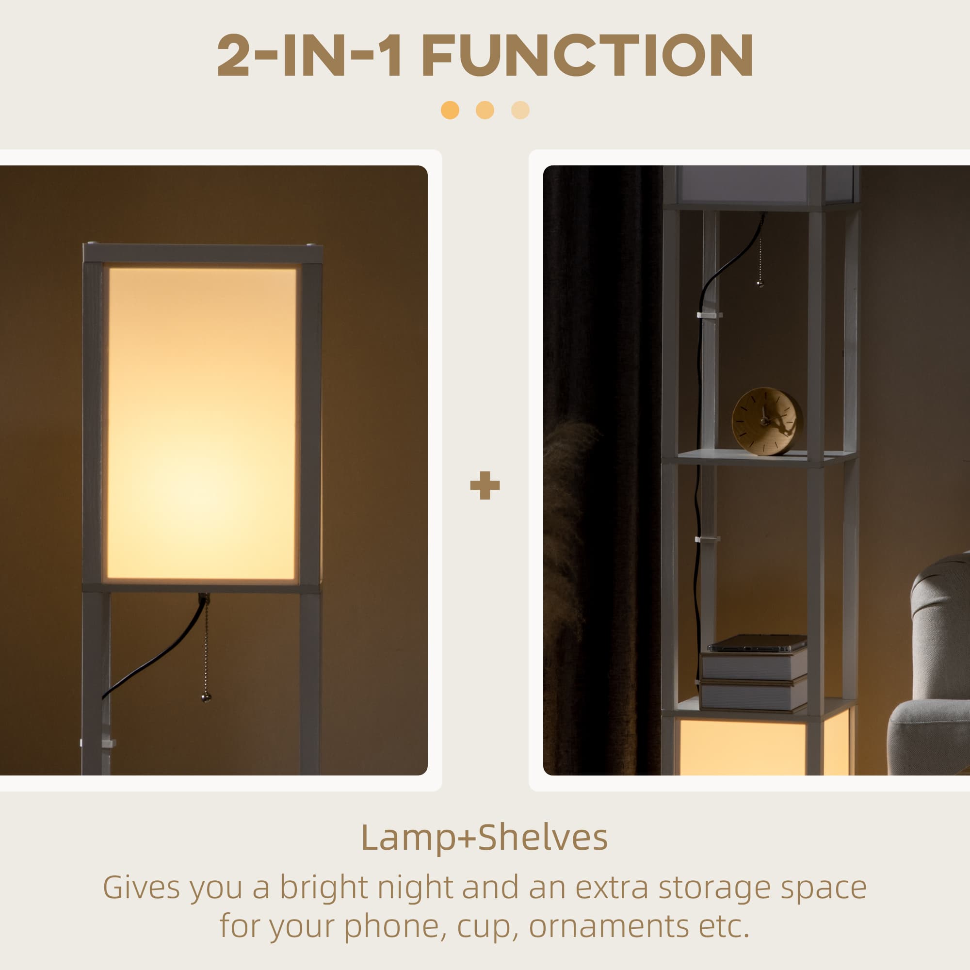A Floor Lamp and Shelf Combined — Practical Light for Living Spaces - image 1
