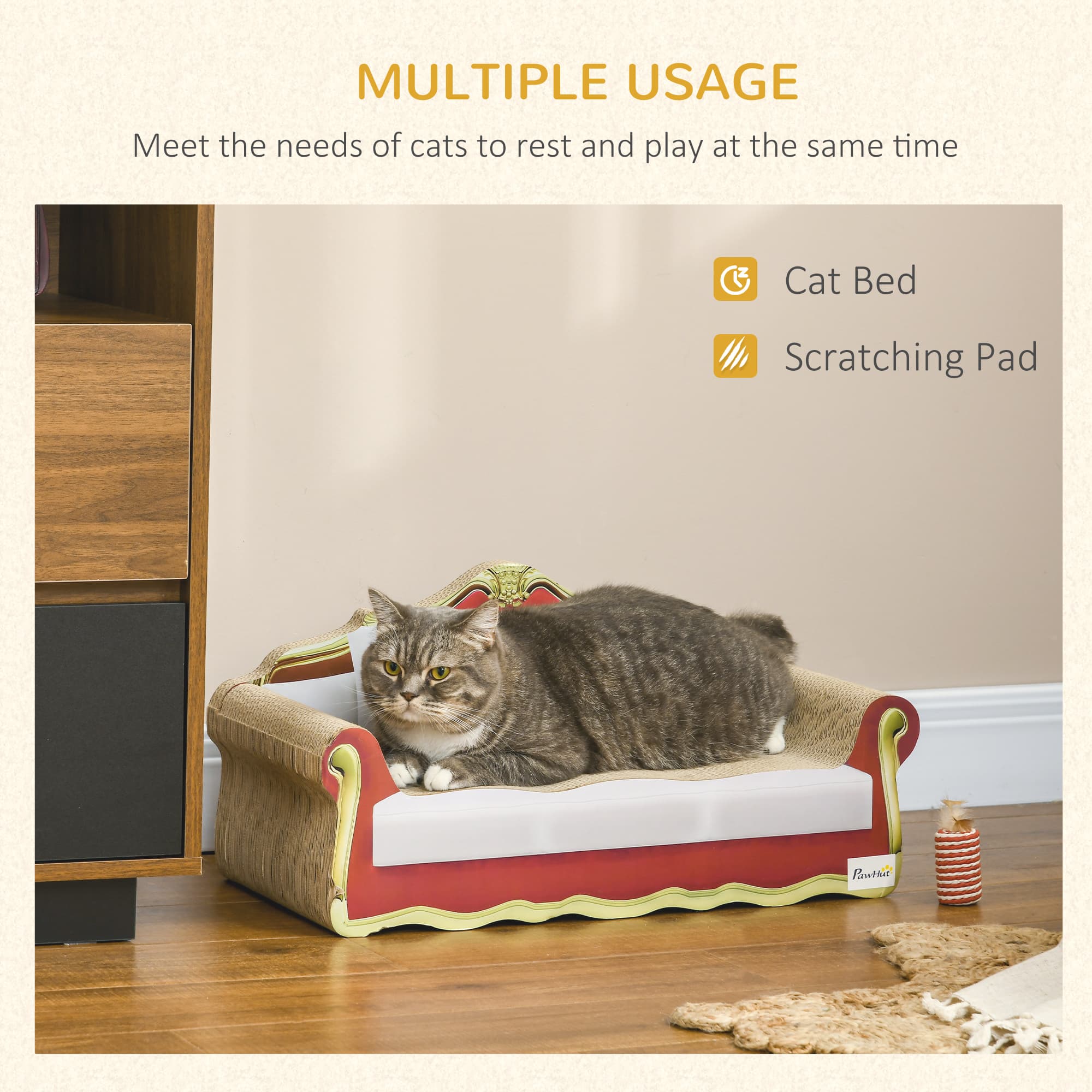 A Baroque-Style Cat Lounge with Built-In Scratching Sides - image 10