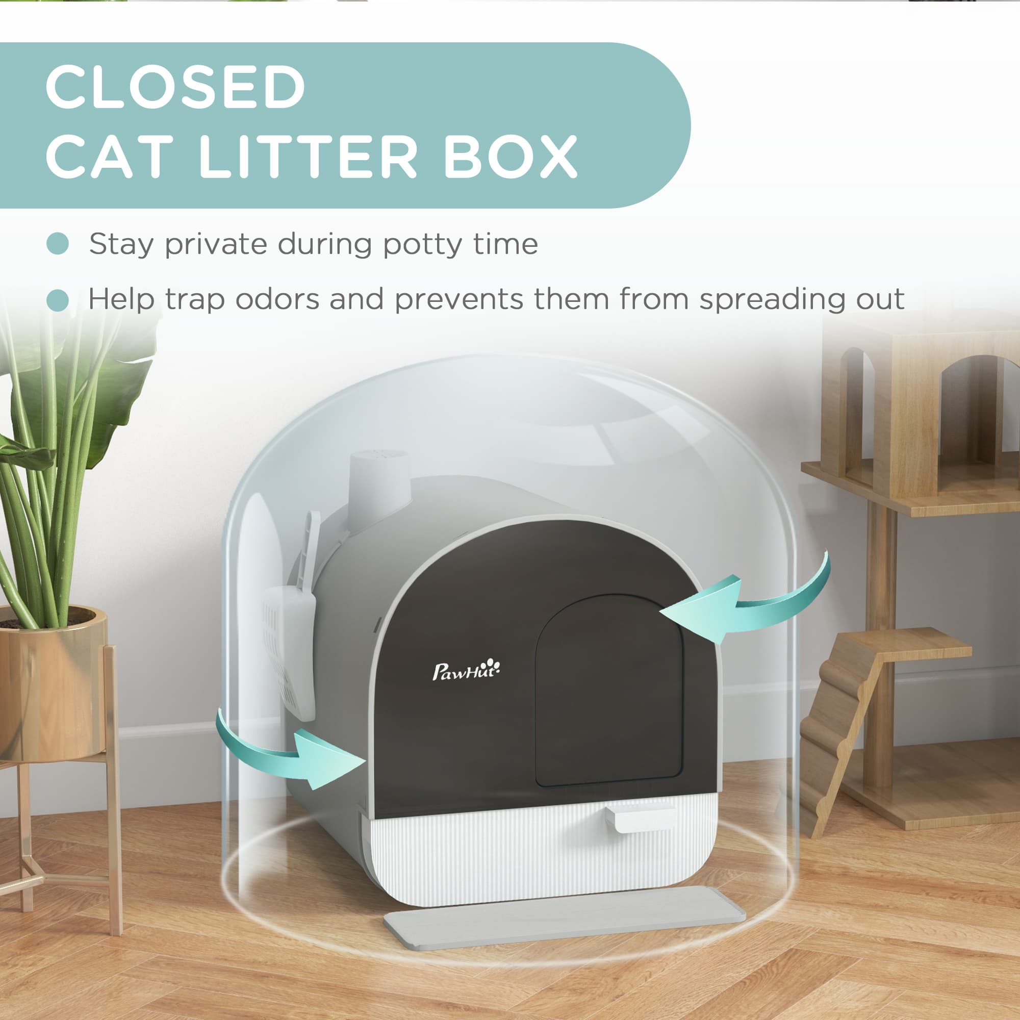 Keep Your Home Fresh with the PawHut Enclosed Cat Litter Tray - image 4