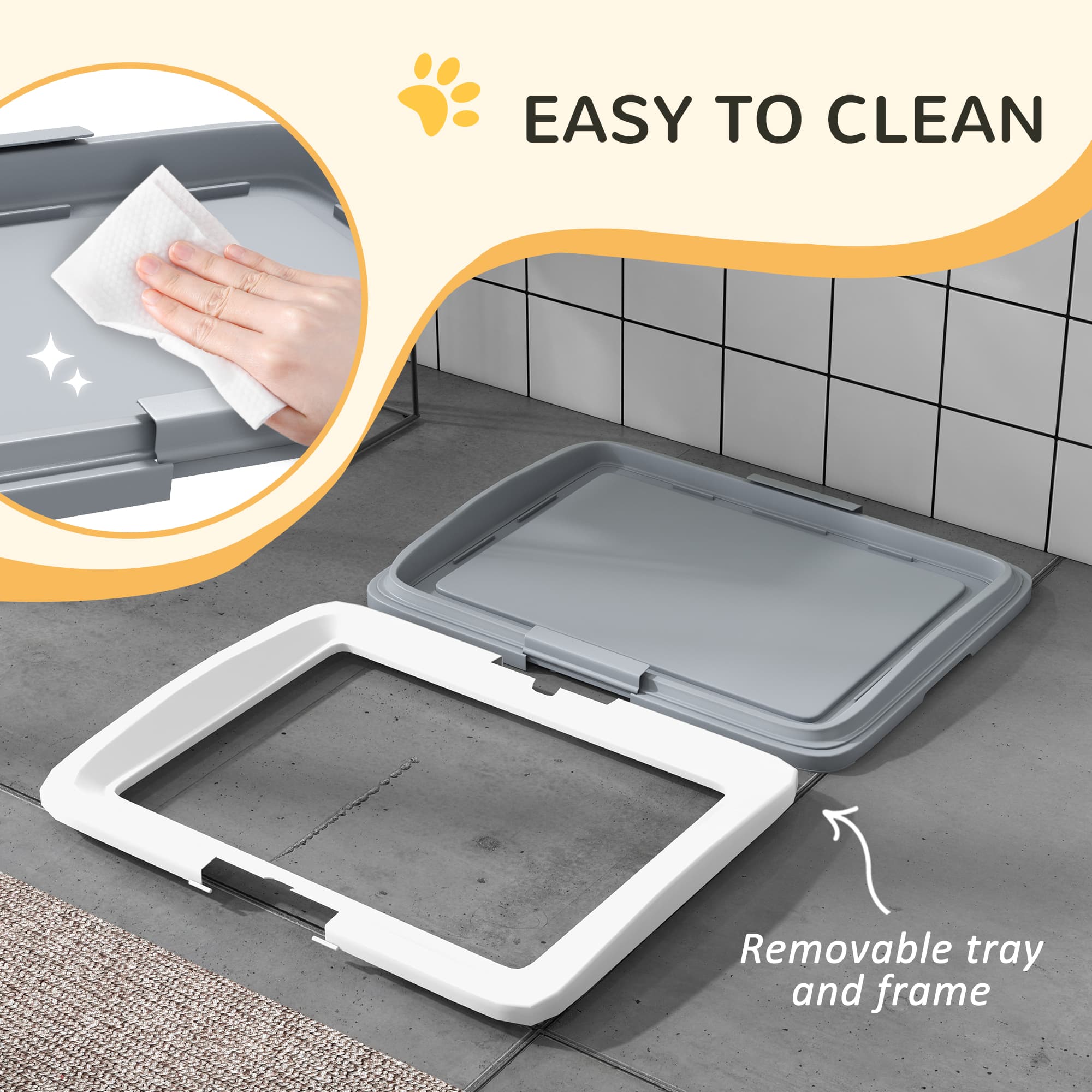 Dog Toilet Tray with Detachable Frame for Easy Cleaning - image 6
