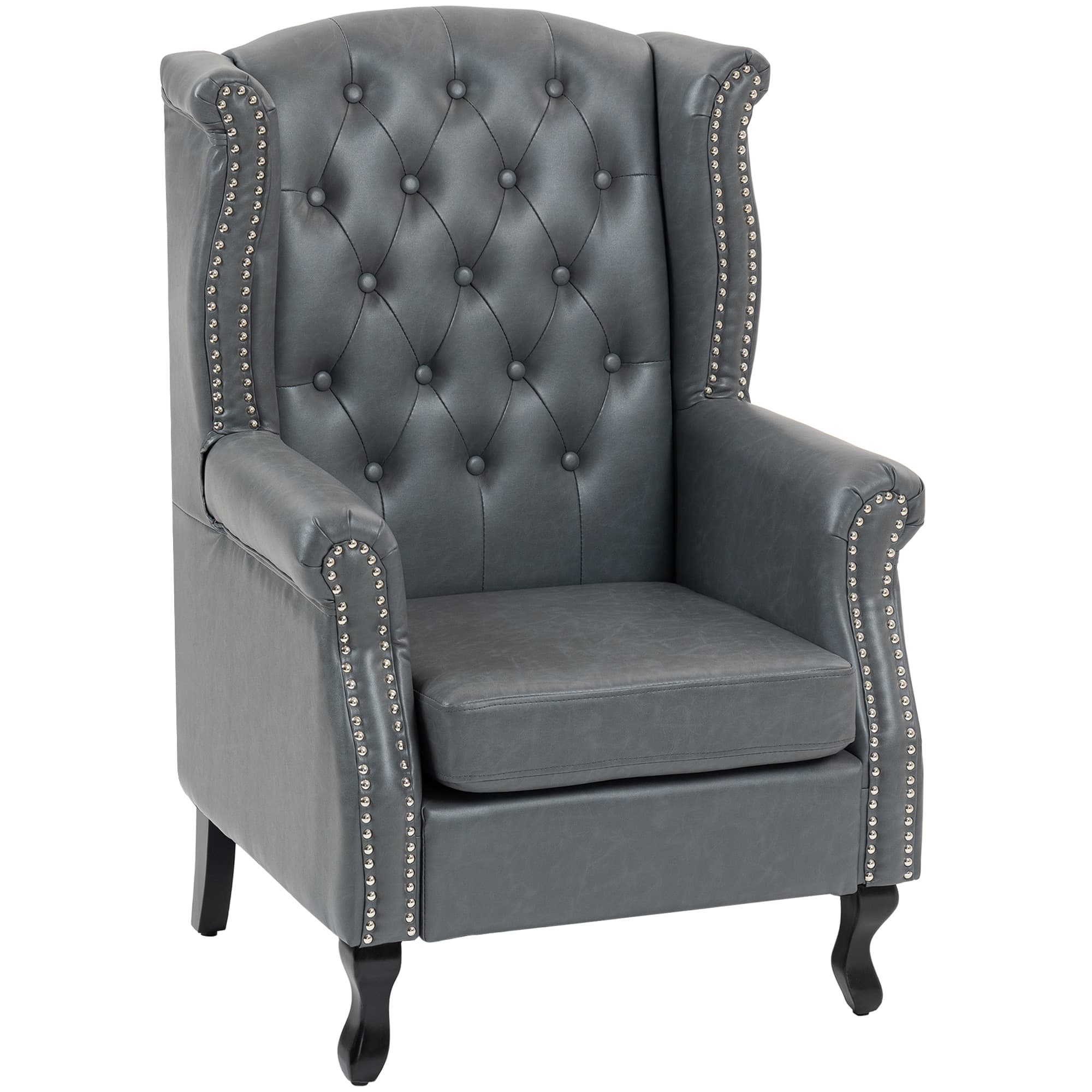 Transform Your Living Space with this Grey Chesterfield Armchair - Grey