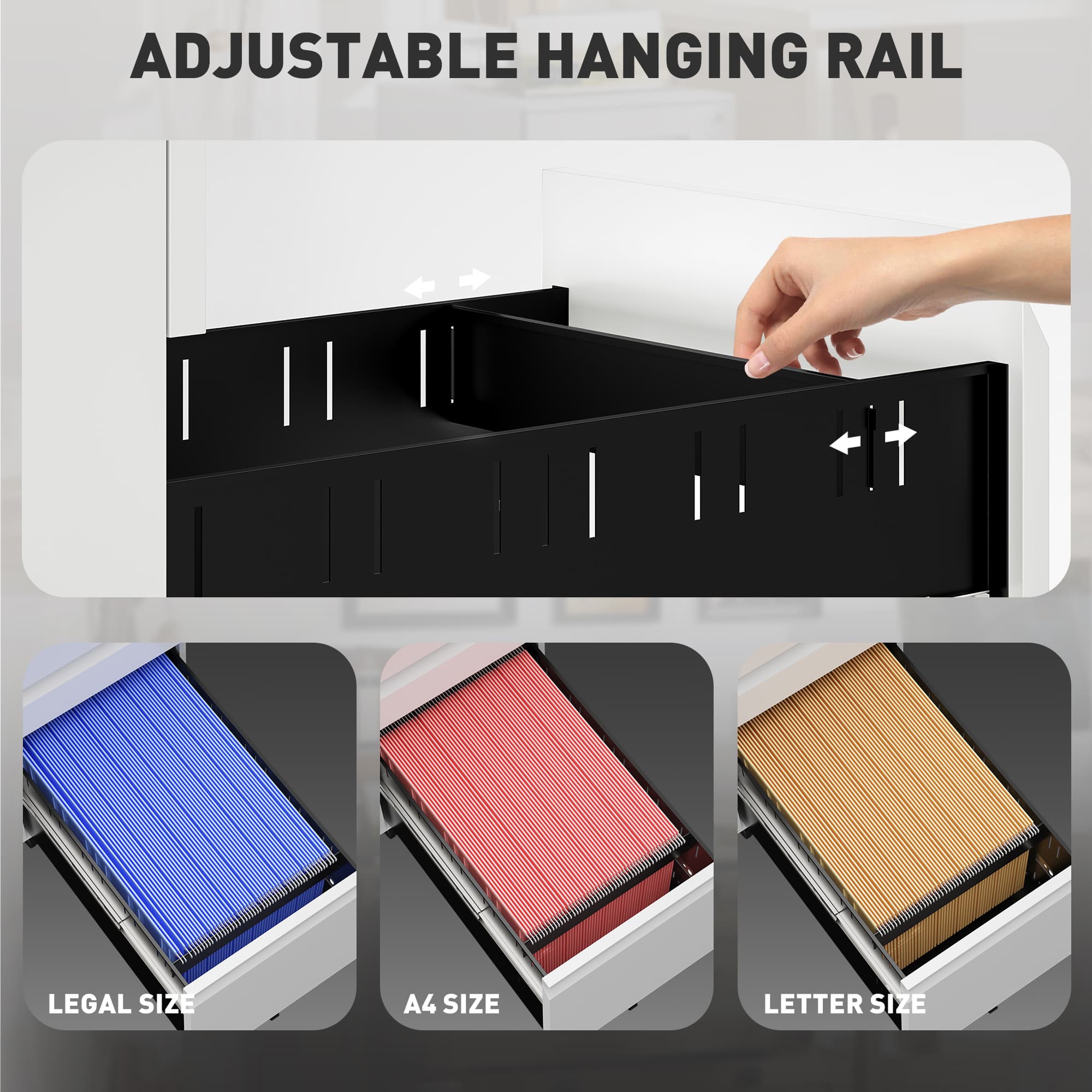 Organise Effortlessly with the Vinsetto Mobile Filing Cabinet - image 3