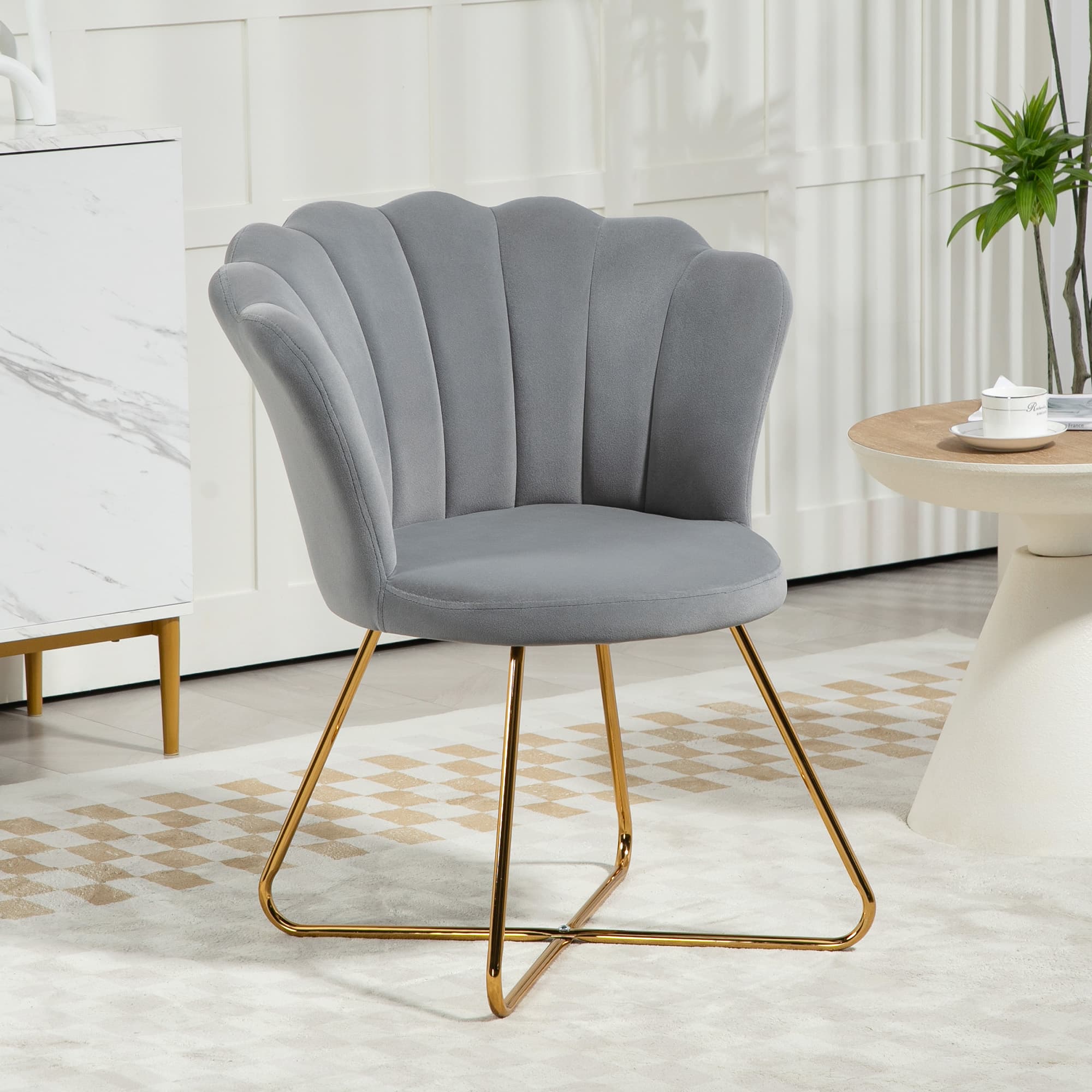 Transform Your Space with the Grey Lotus Petal Accent Chair - image 5