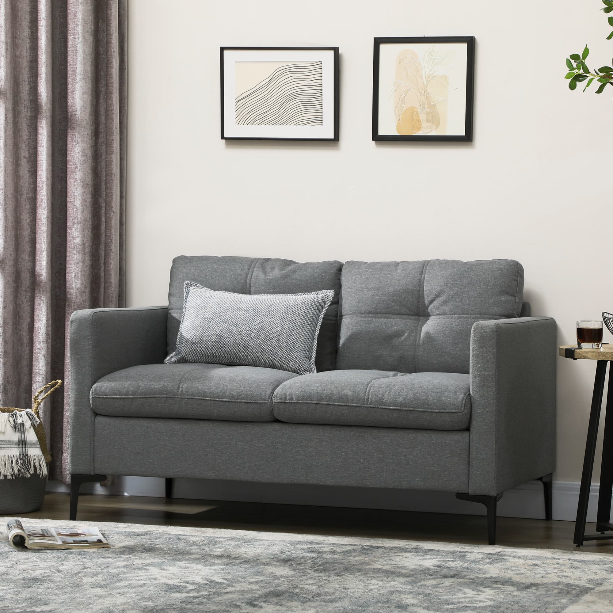 Transform Your Space with this Grey Two-Seater Sofa - image 2