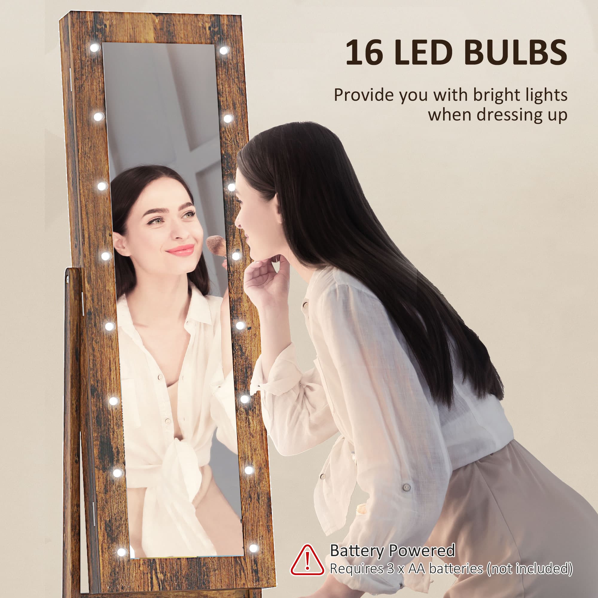 Transform Your Routine with this LED Mirrored Jewellery Cabinet - image 4