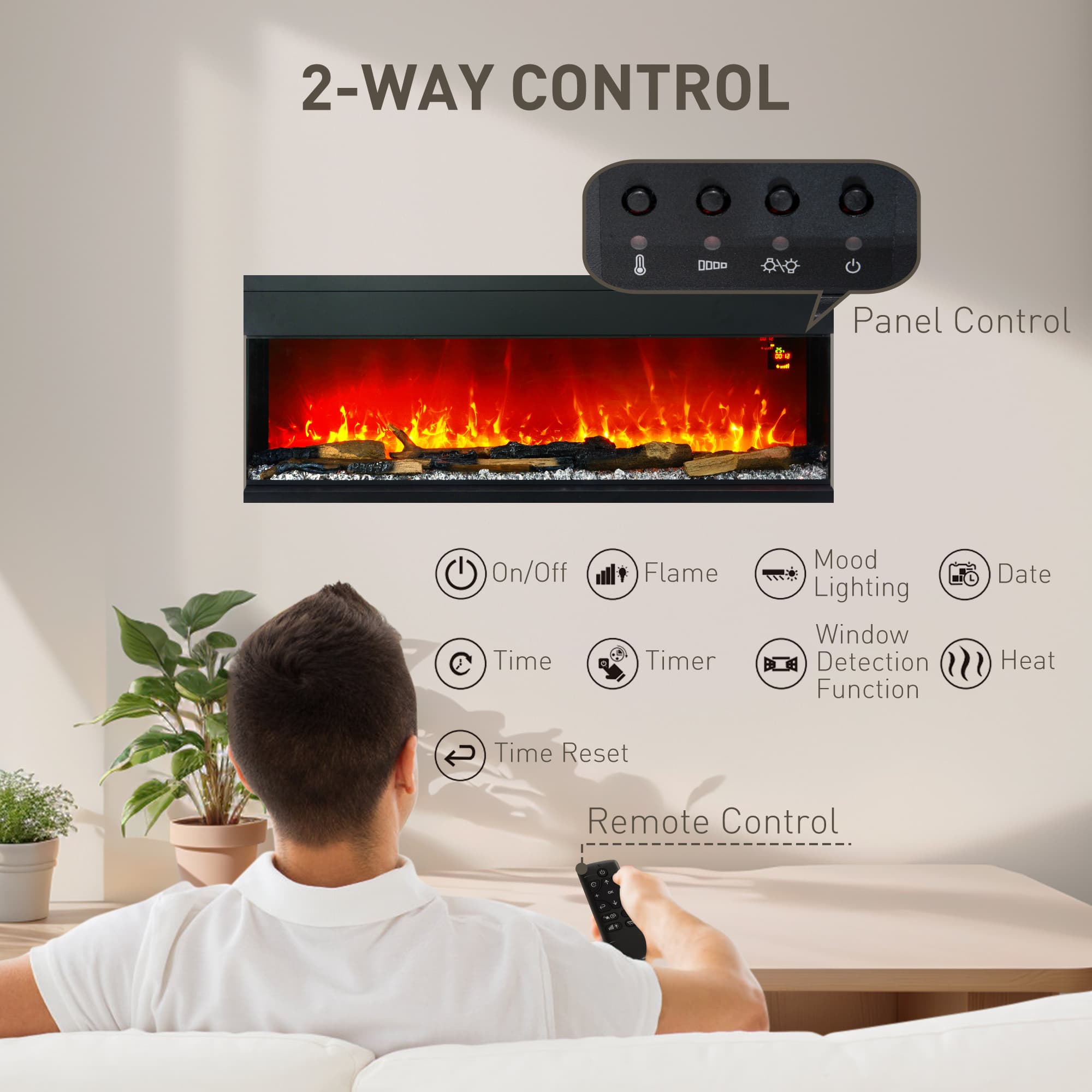 Transform Your Space with this 127cm Panoramic Electric Fire - image 4