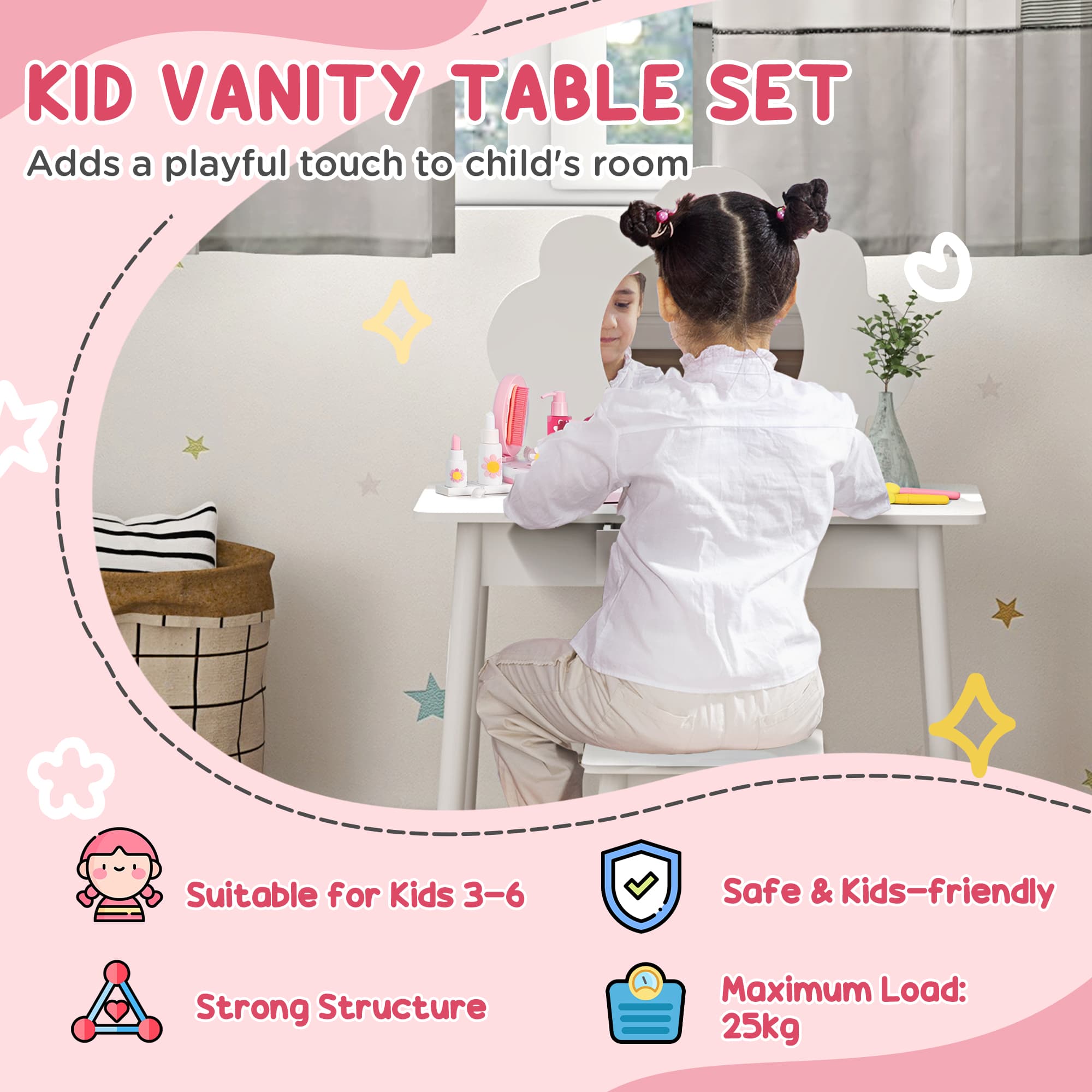 Transform Playtime with this Cloud Dressing Table Set - image 3