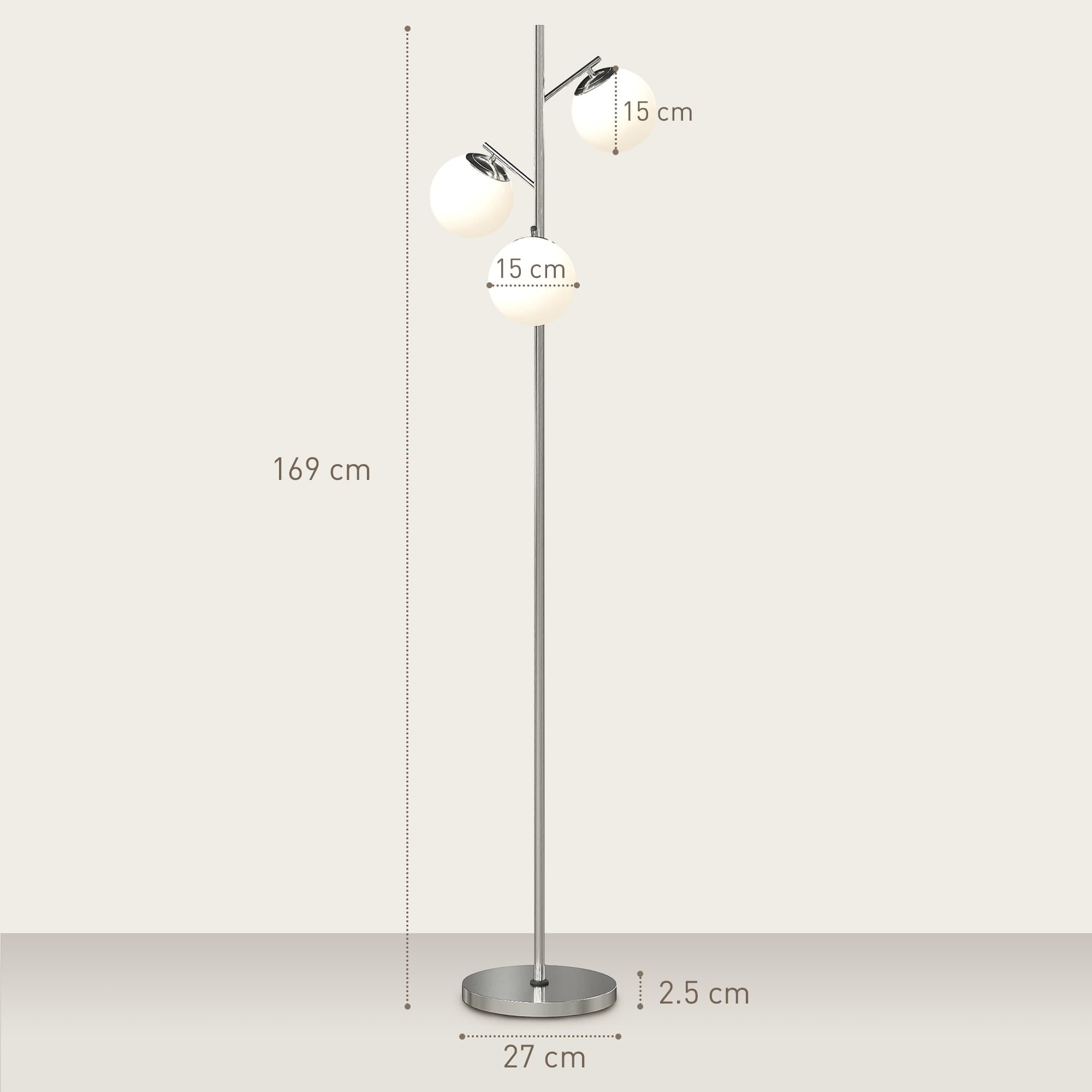 Globe Tree Floor Lamp With Three Adjustable Lights - image 3