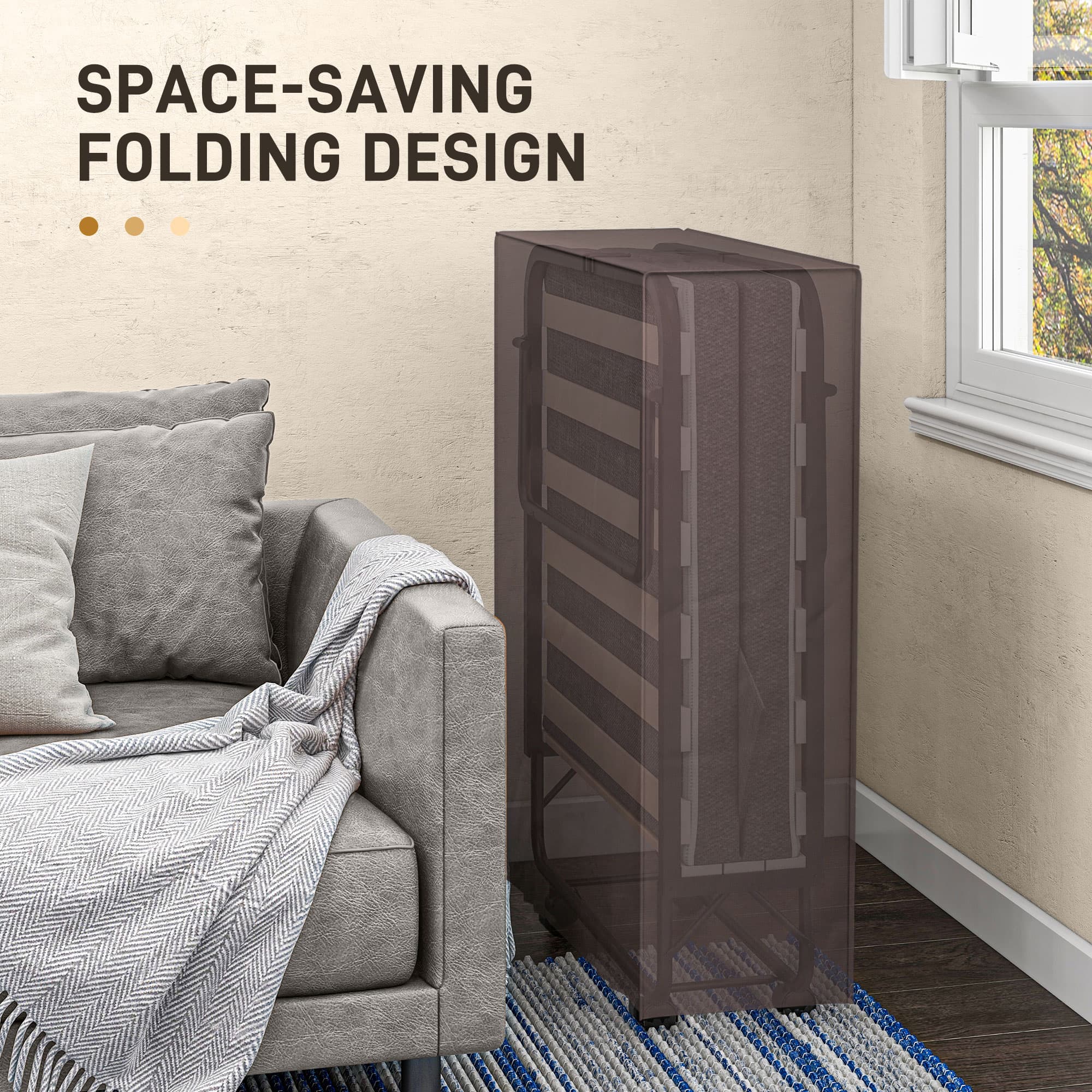 Effortless Single Folding Guest Bed with 10cm Mattress - image 4