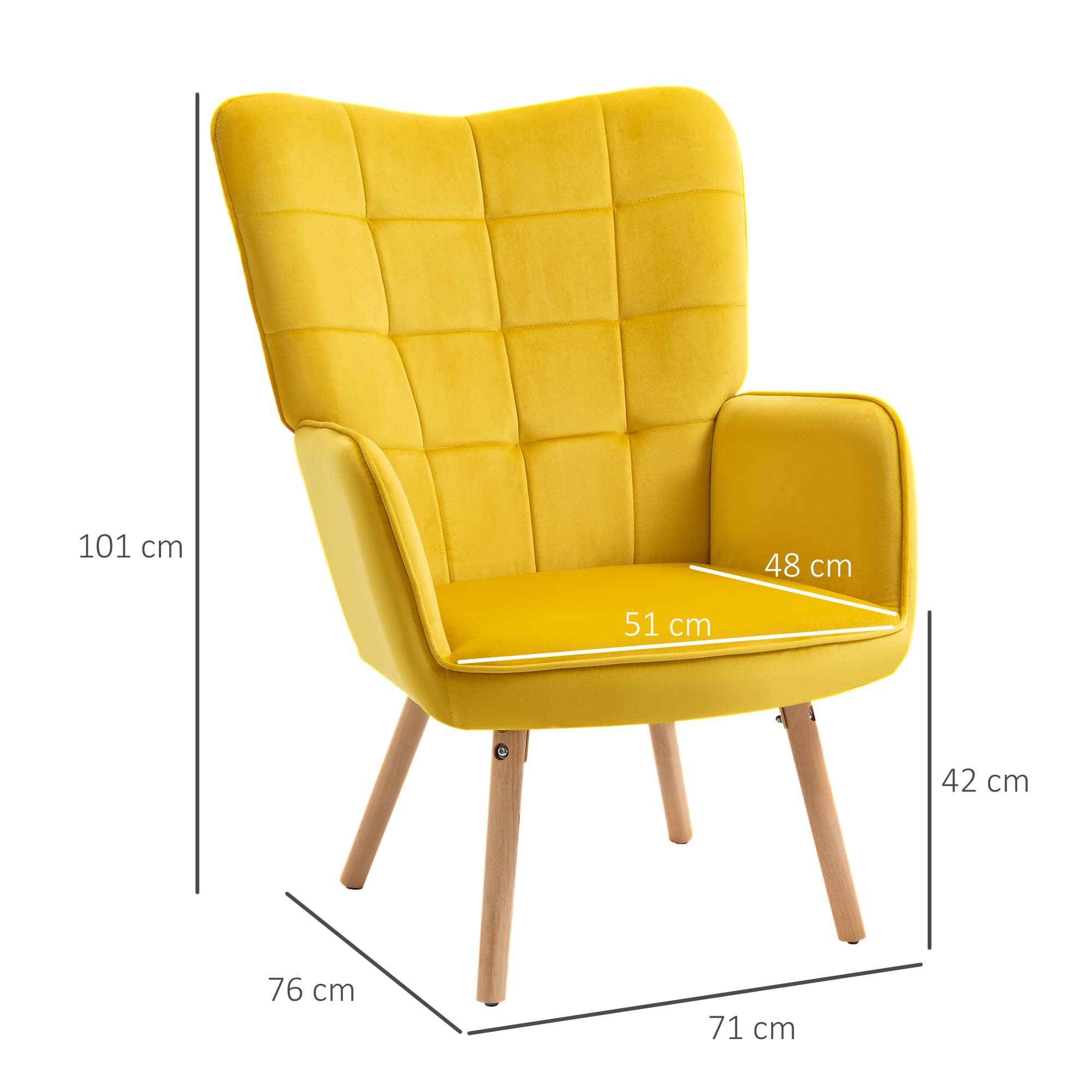 Transform Your Space with these Yellow Velvet Wingback Chairs - image 4