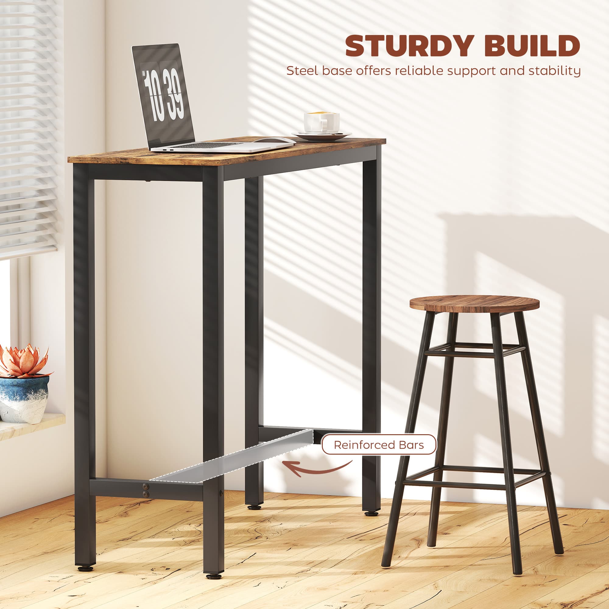 Transform Your Space with this Industrial Rustic Bar Table - image 2