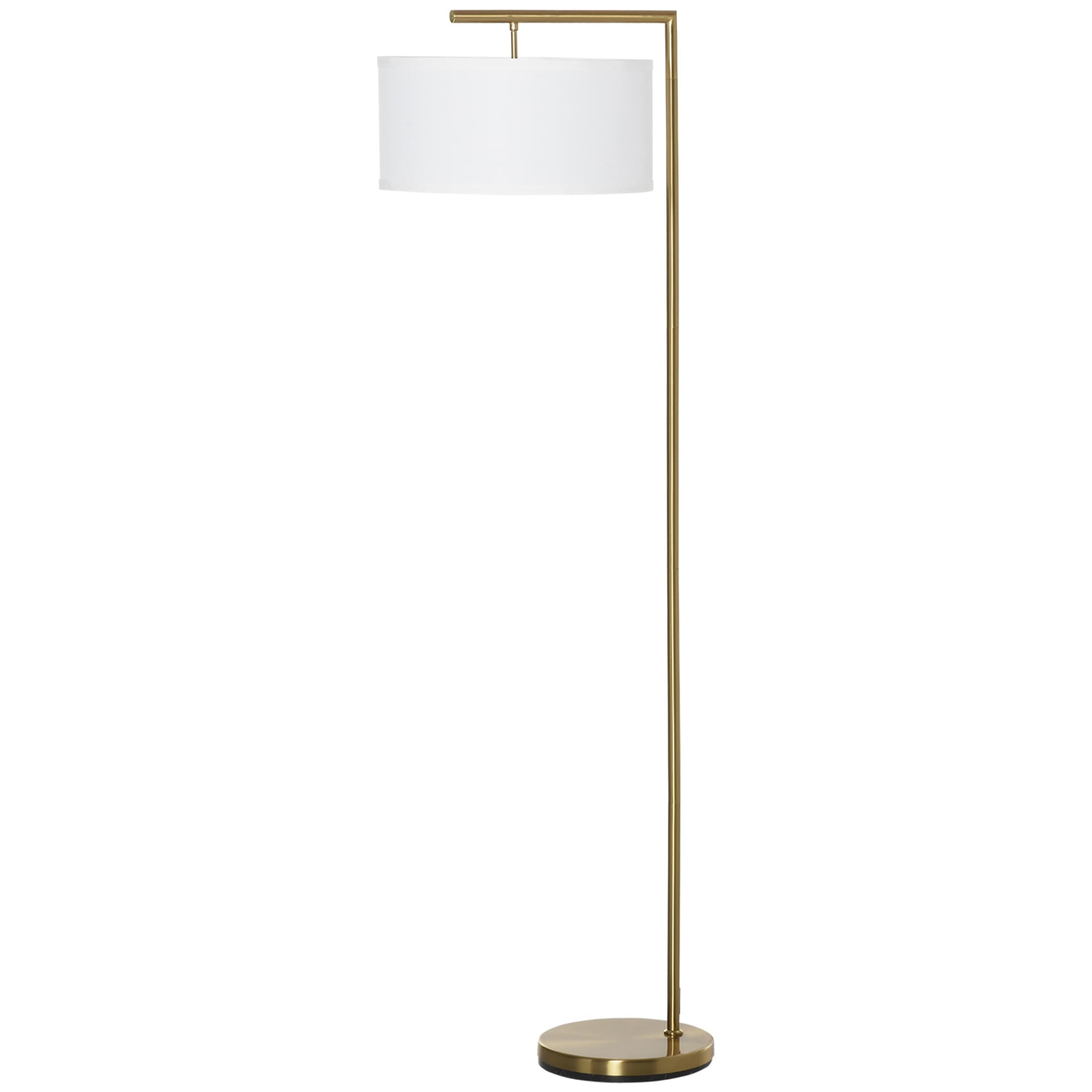 Transform Your Space with this Modern Gold Floor Lamp - White