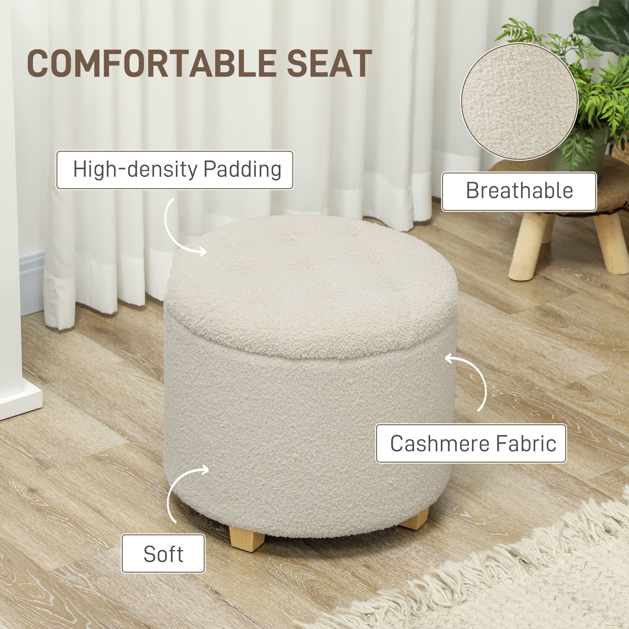 Transform Your Space with this Teddy Fleece Storage Ottoman - image 3
