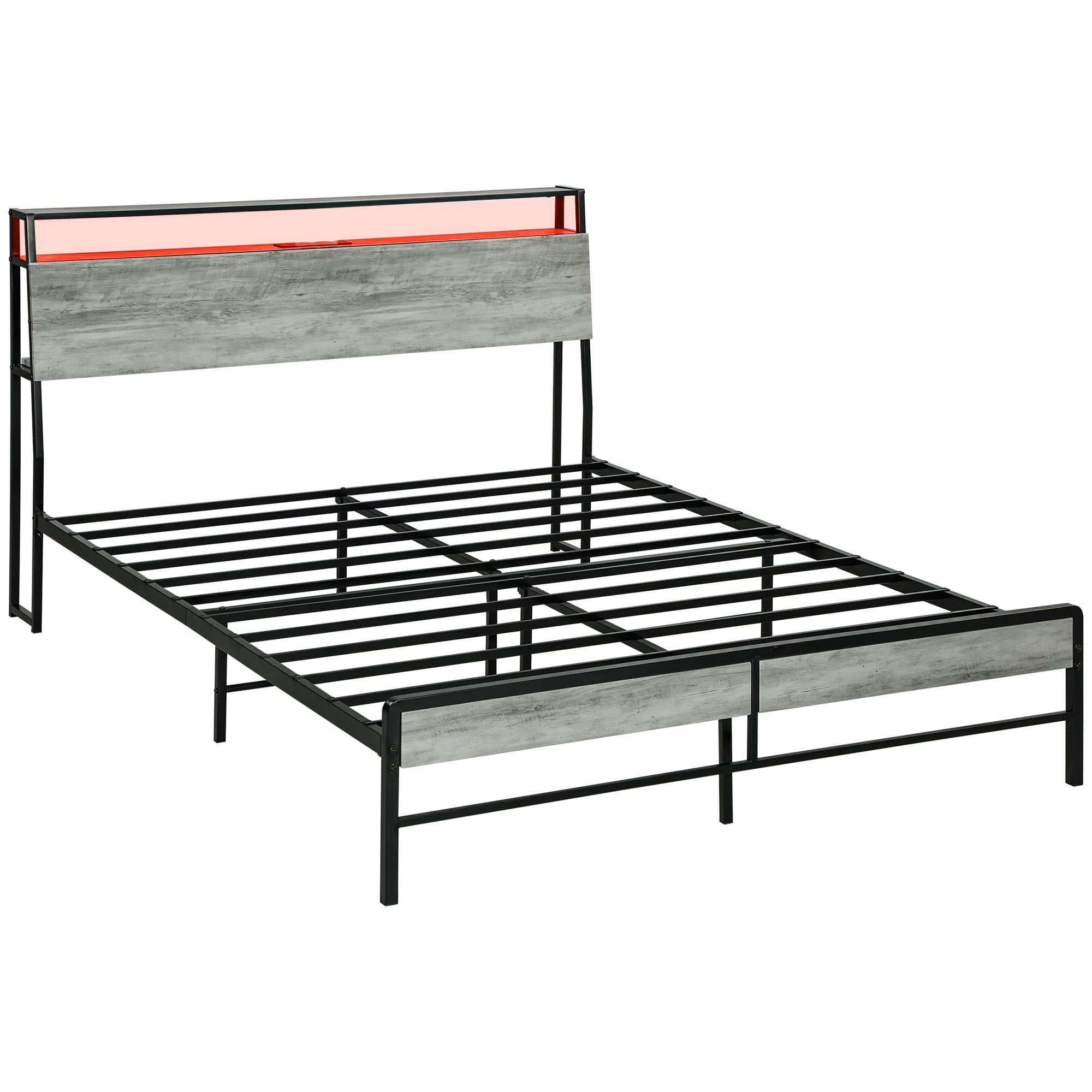 Transform Your Sleep with this LED Double Steel Bed Frame
