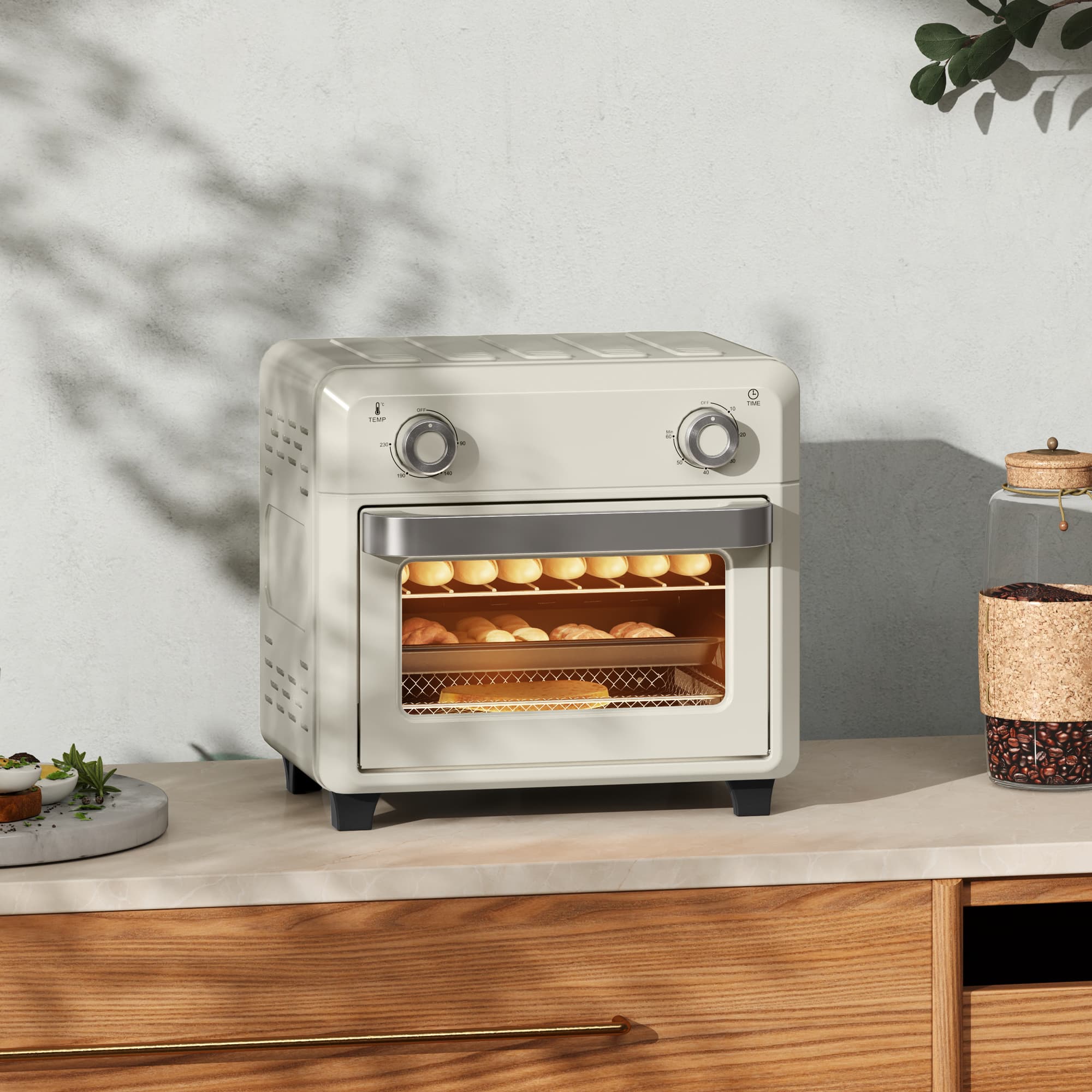 Compact 10L Air Fryer Oven for Roasting, Baking and Grilling - image 5
