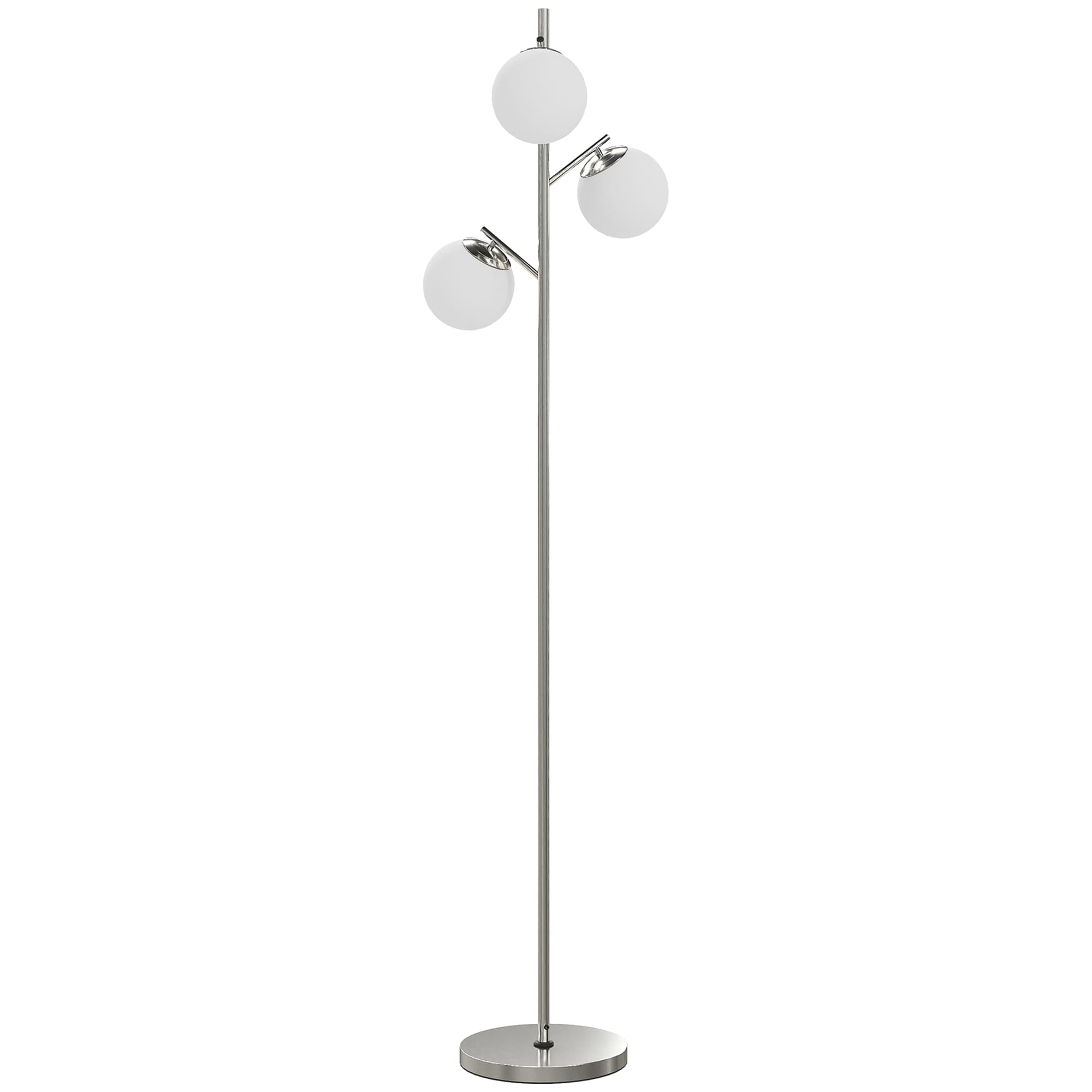 Globe Tree Floor Lamp With Three Adjustable Lights