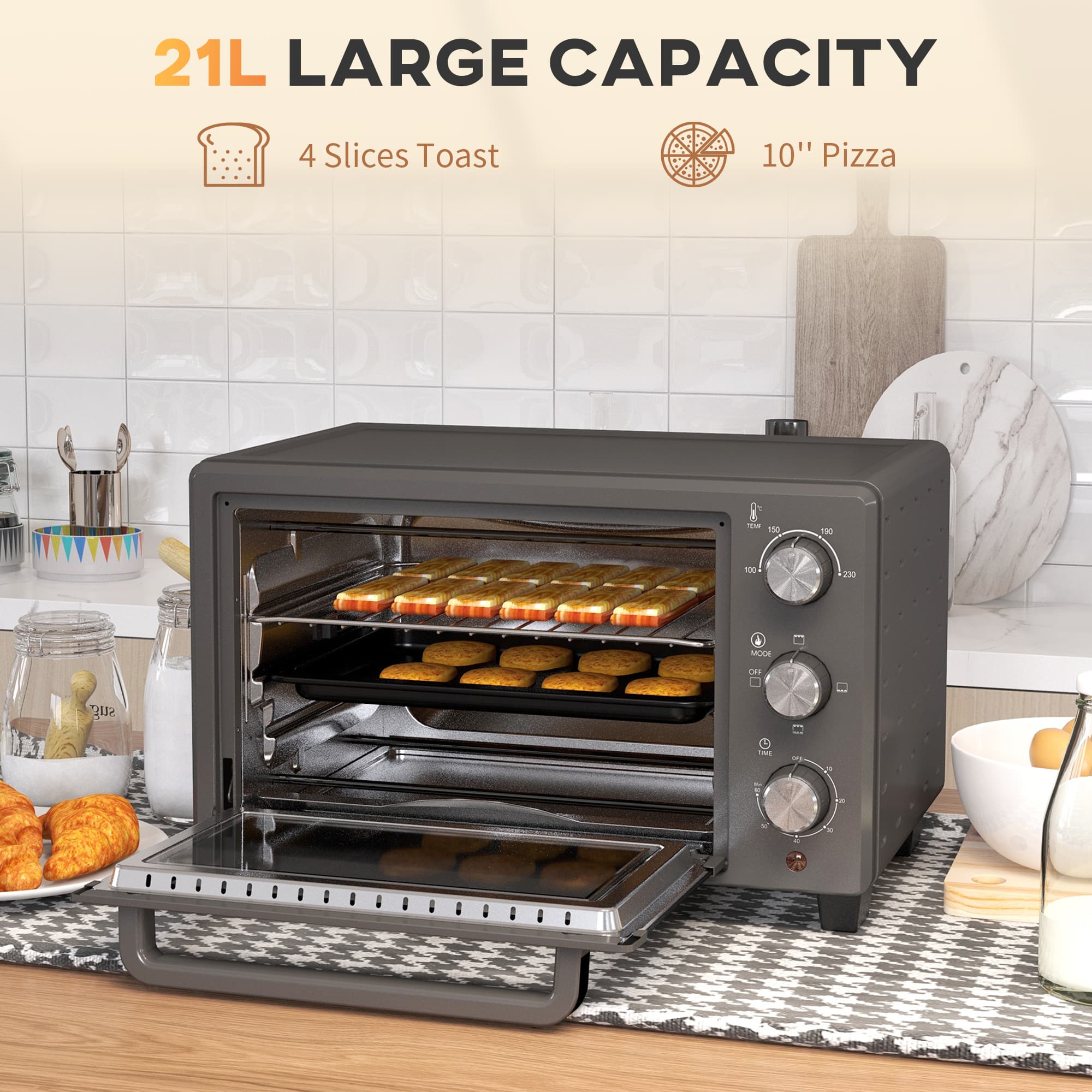 Transform Your Kitchen with this 21L Mini Countertop Oven - image 5