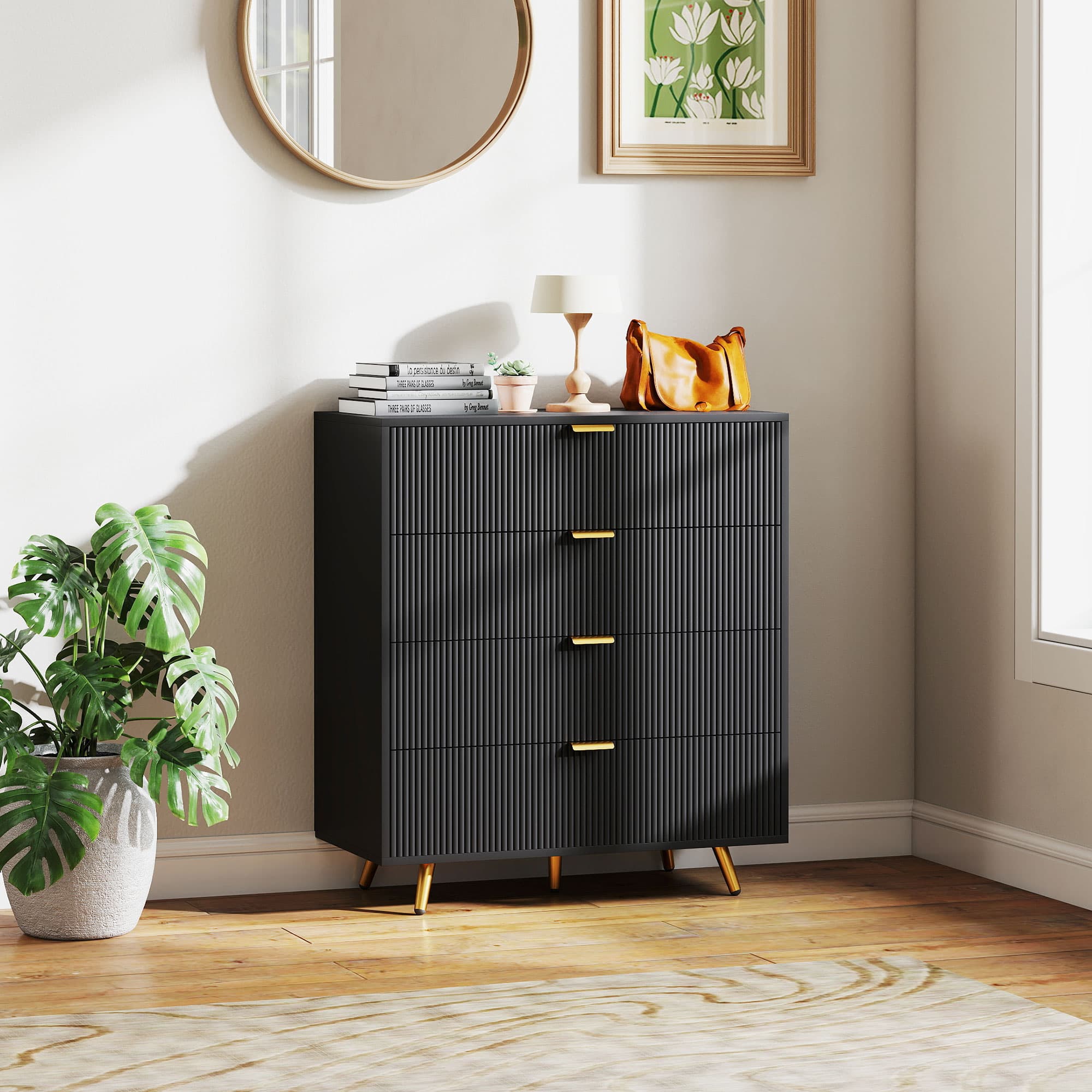 Transform Your Bedroom with this Black 4-Drawer Chest - image 3