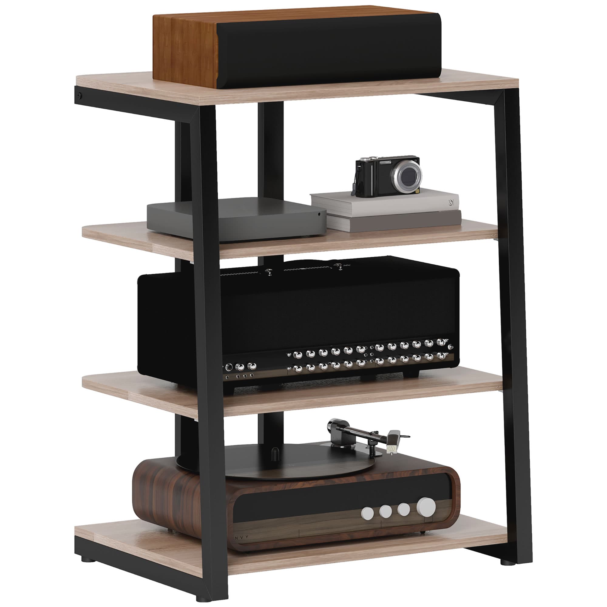 Transform Your Setup with this Grey 4-Tier HiFi Stand - Grey