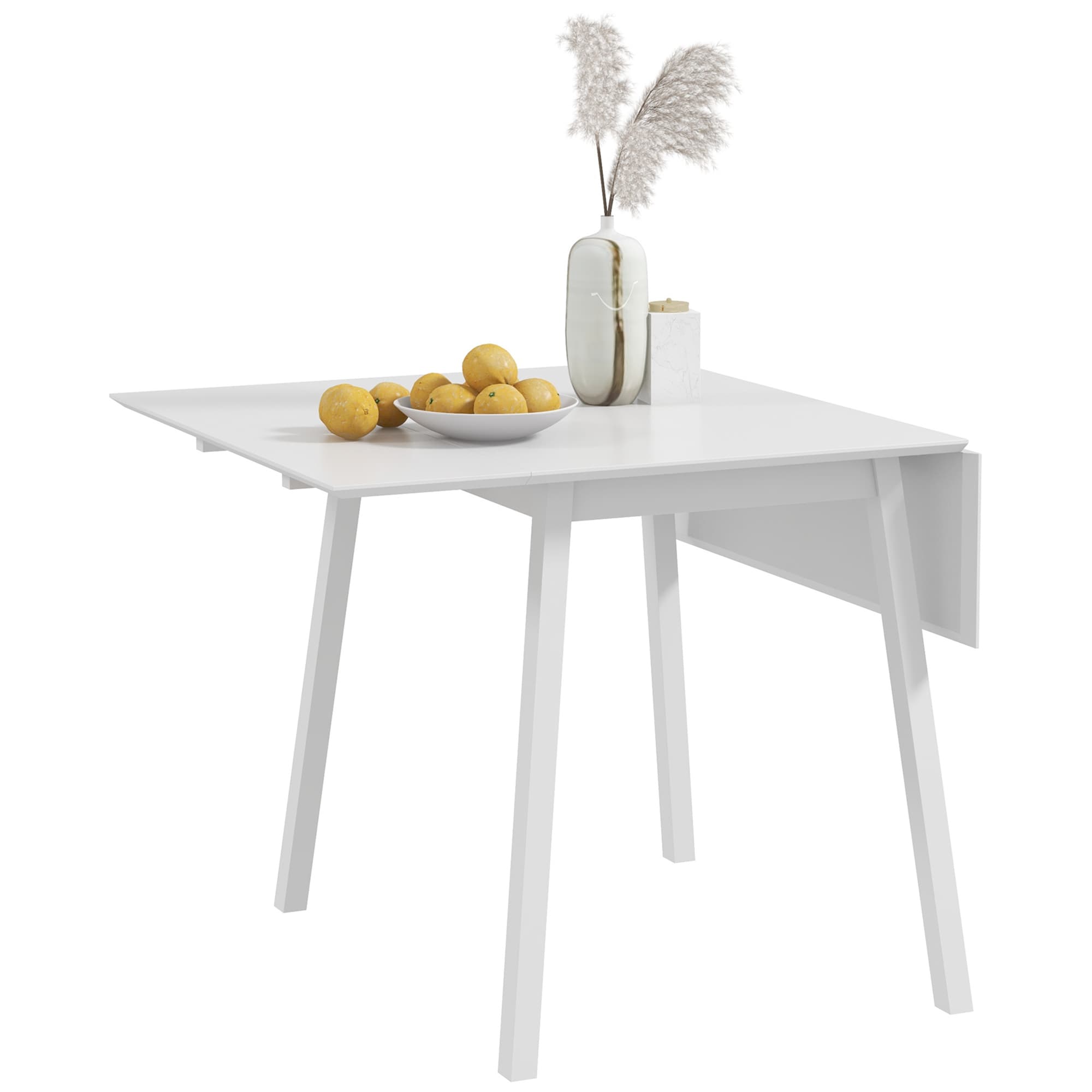 A Folding Dining Table That Earns Its Place in a Small Home - White
