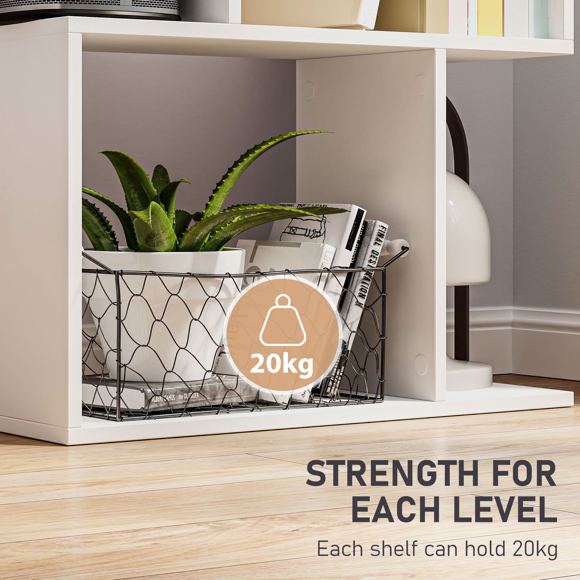 Transform Your Space with this Modern 5-Tier S-Shaped Bookcase - image 1