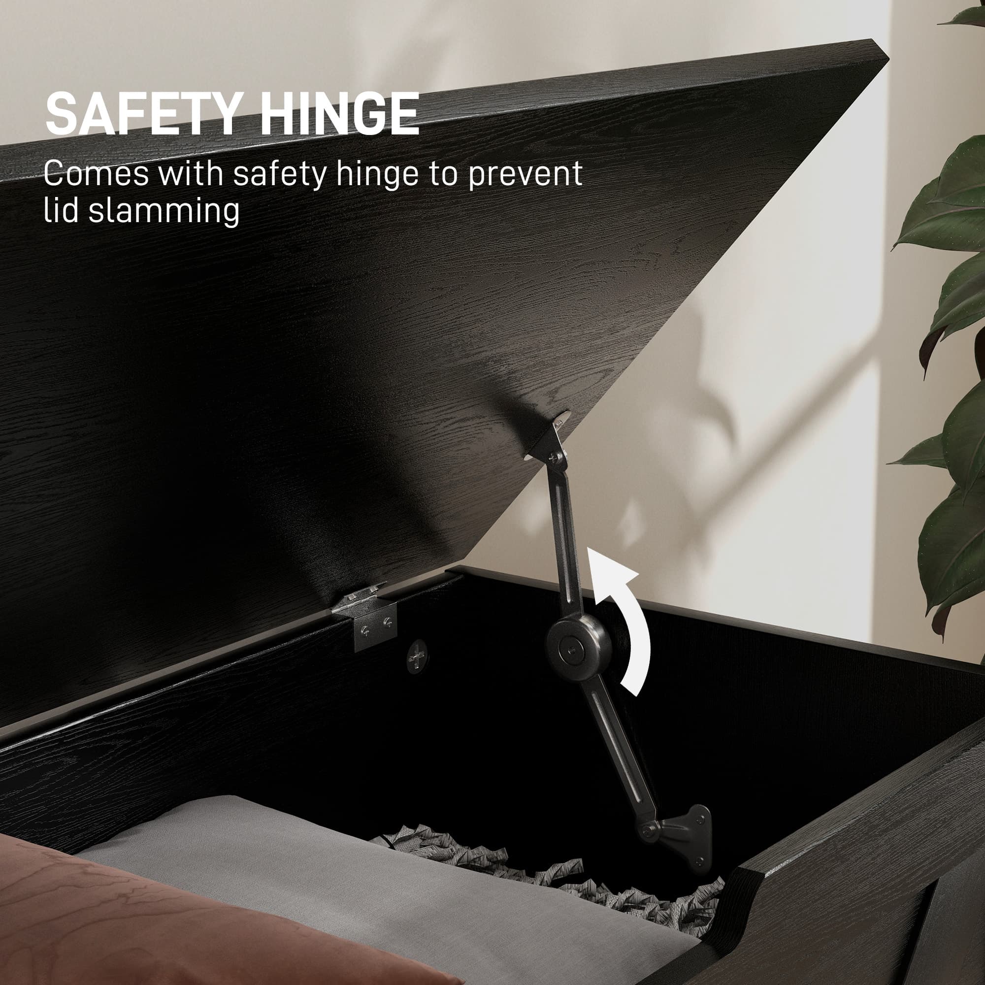 Effortless Organisation: 100L Black Storage Trunk & Seat - image 5
