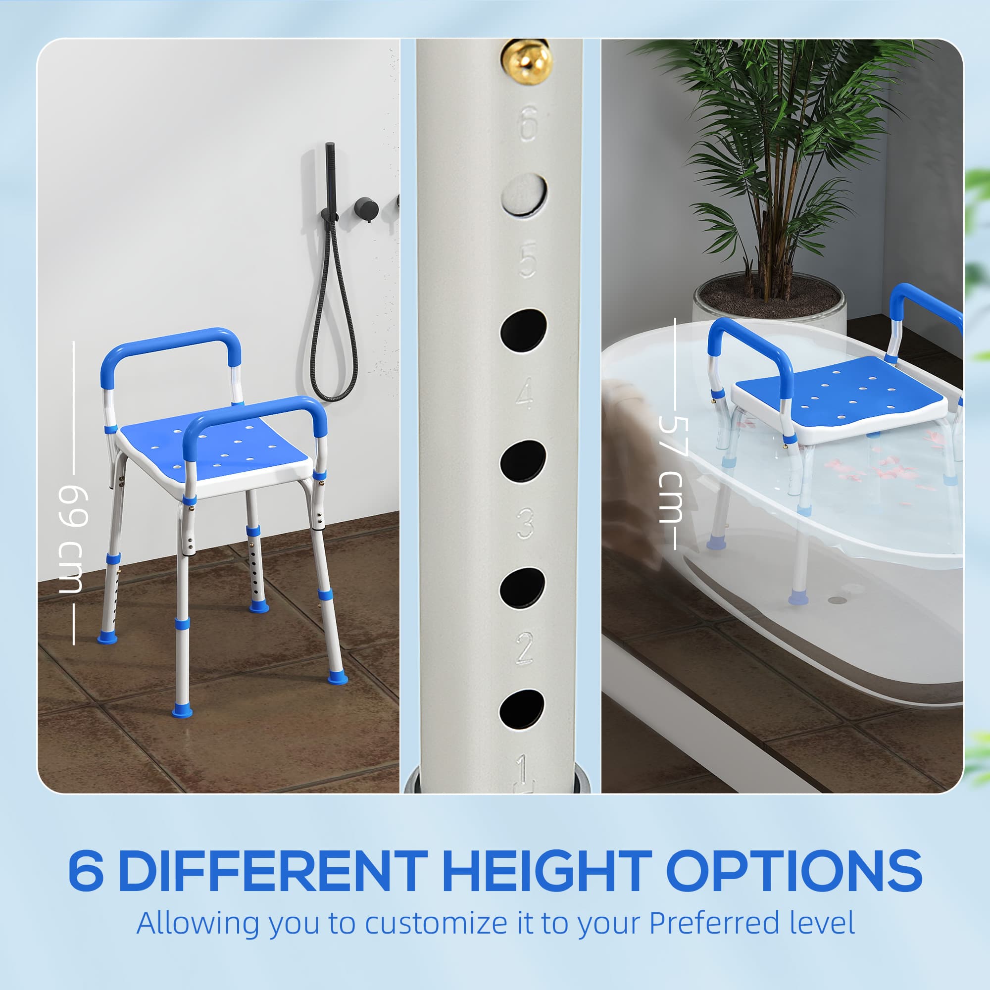 Sit Safely in the Shower with an Adjustable Seat and Armrests - image 7