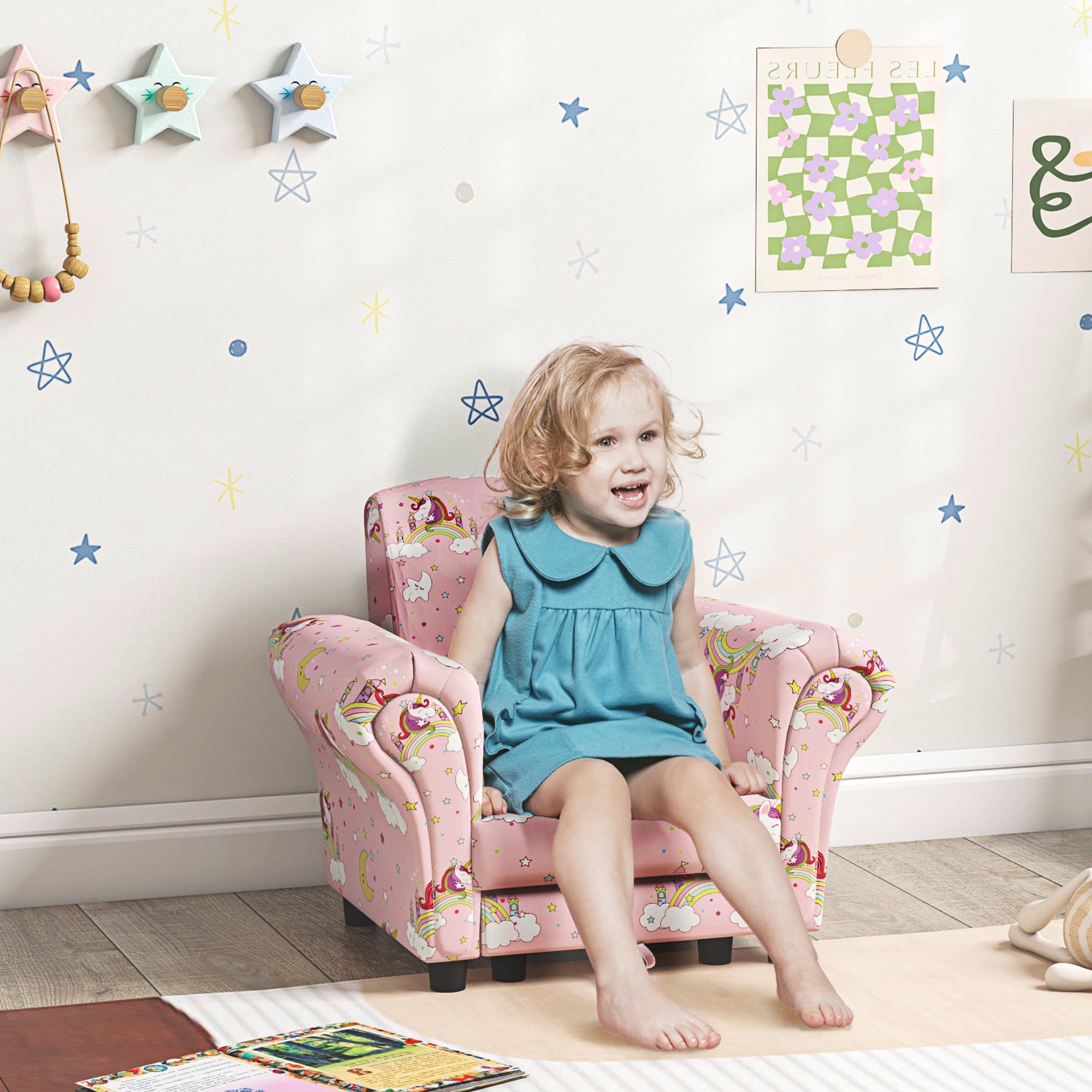 Transform Their Playroom with this Pink Unicorn Sofa Set - image 3