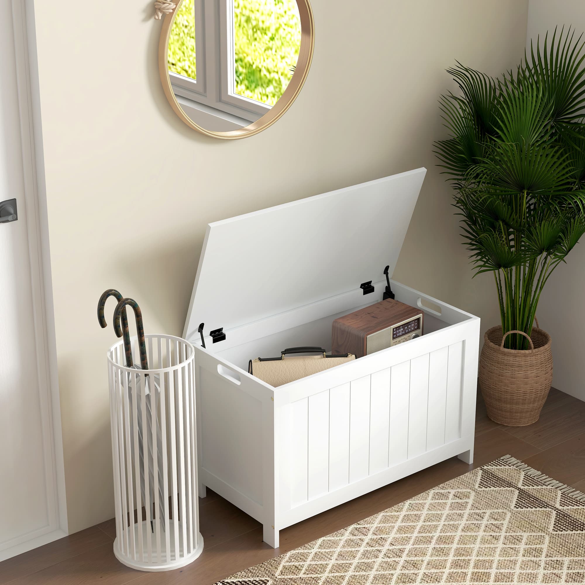 Transform Your Space with this Modern White Storage Chest - image 1