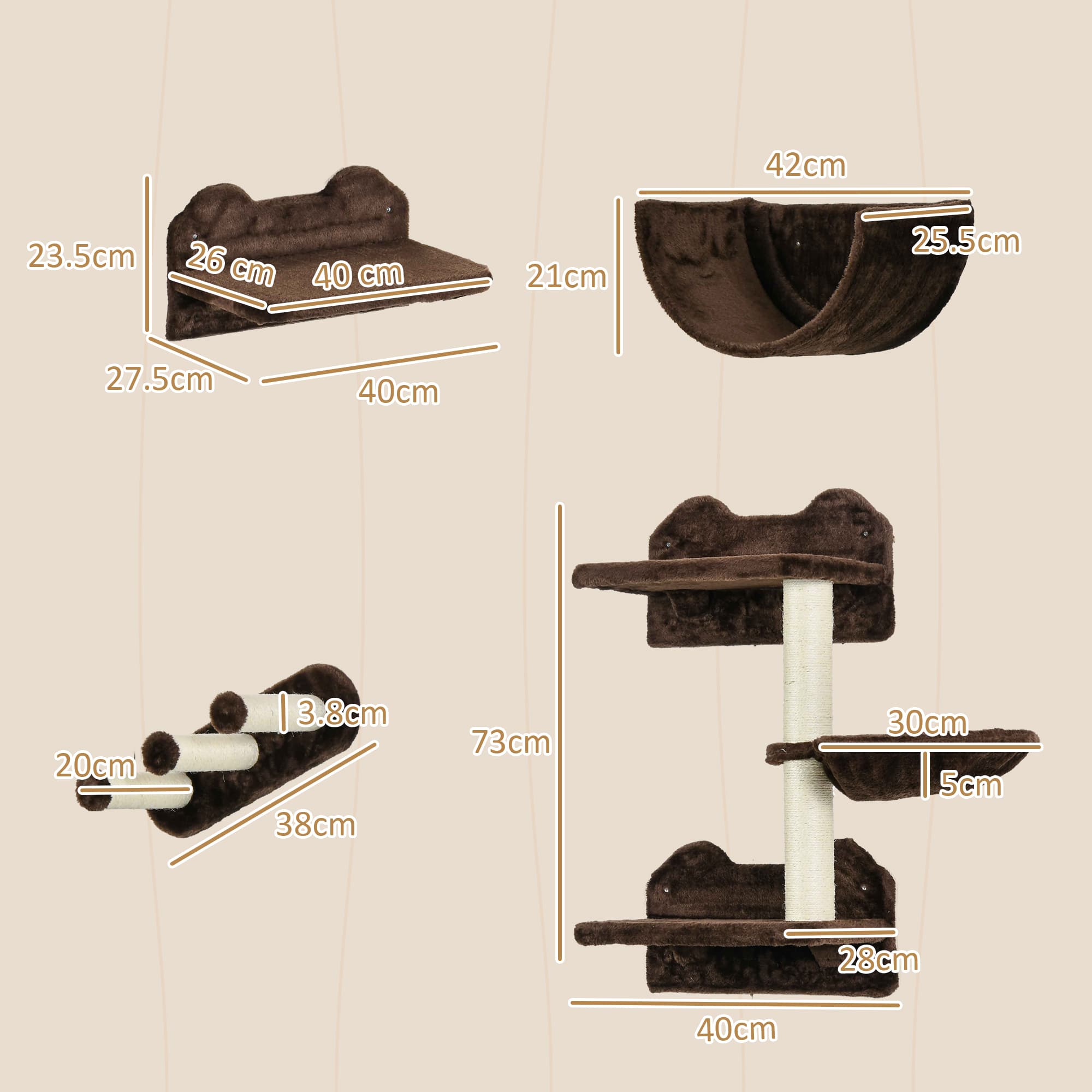 Transform Your Space with PawHut Wall-Mounted Cat Shelves - image 4