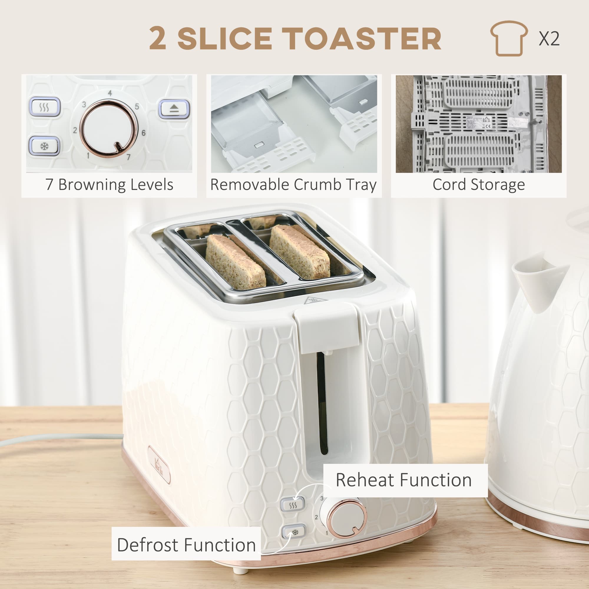 Transform Your Mornings with this Fast Boil Kettle & Toaster Set - image 2
