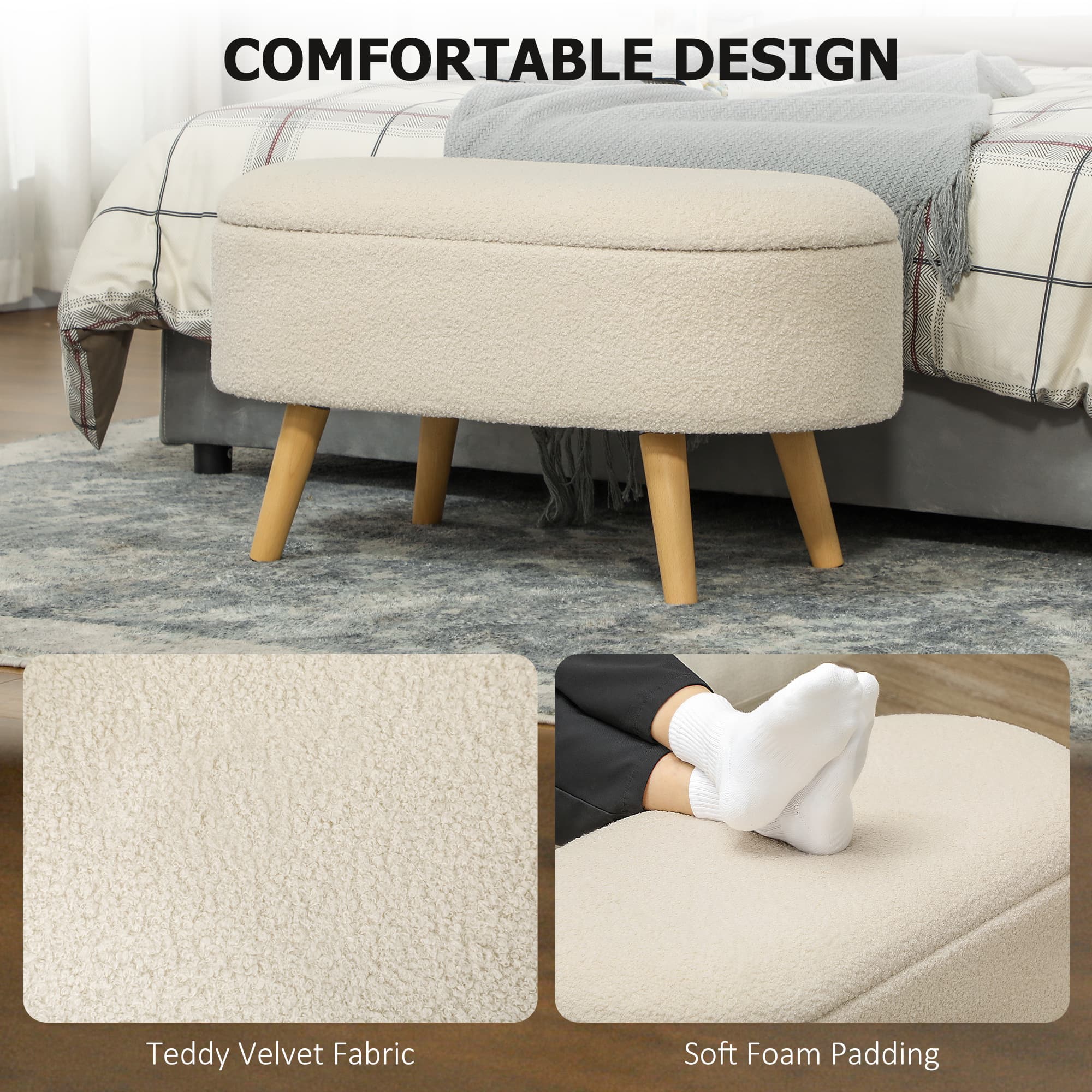 Transform Your Space with this Cosy Teddy Fleece Storage Ottoman - image 2