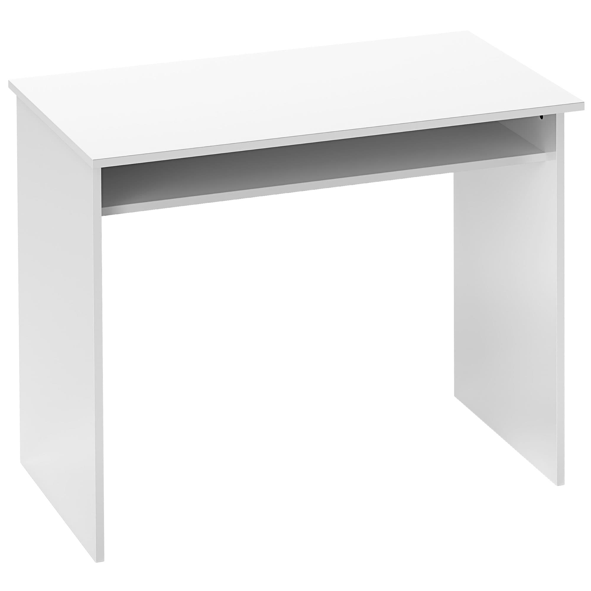 Transform Your Space with this Compact High Gloss White Desk - High gloss