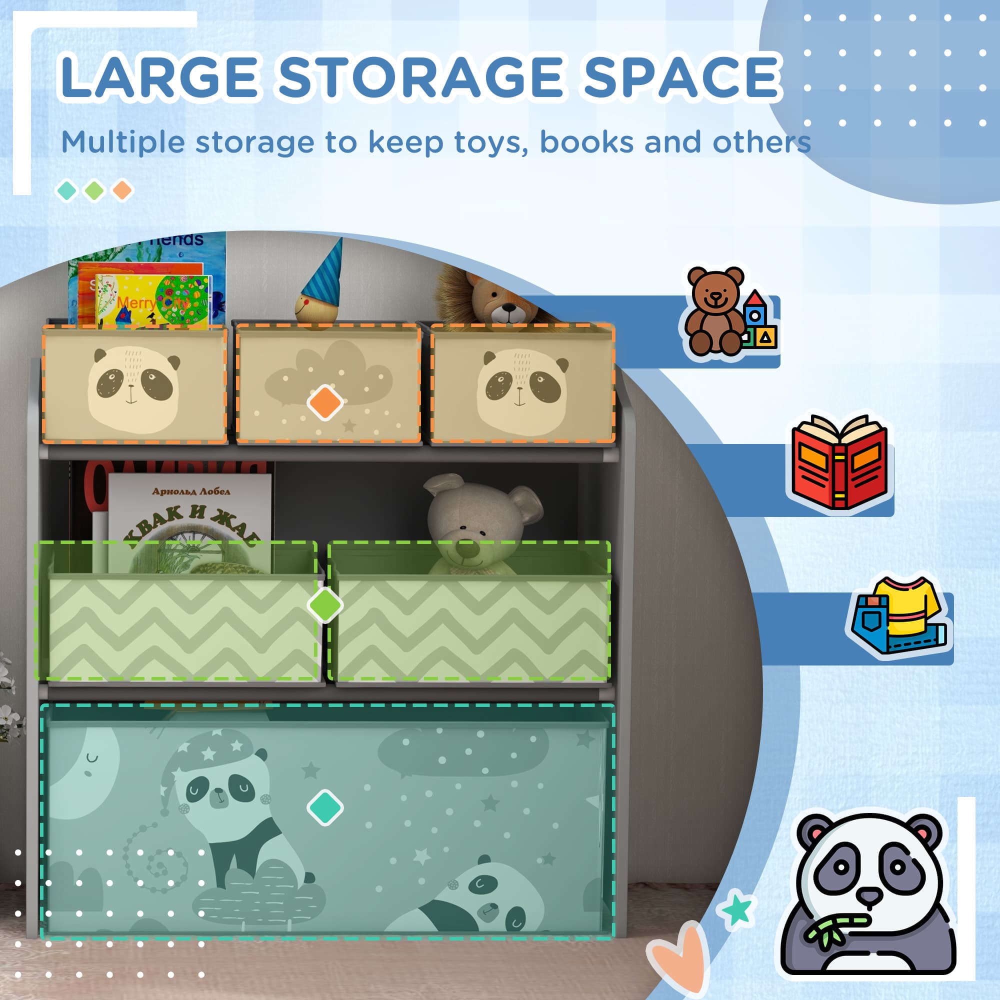 Tame the Toy Chaos with the ZONEKIZ 6-Bin Storage Unit - image 1