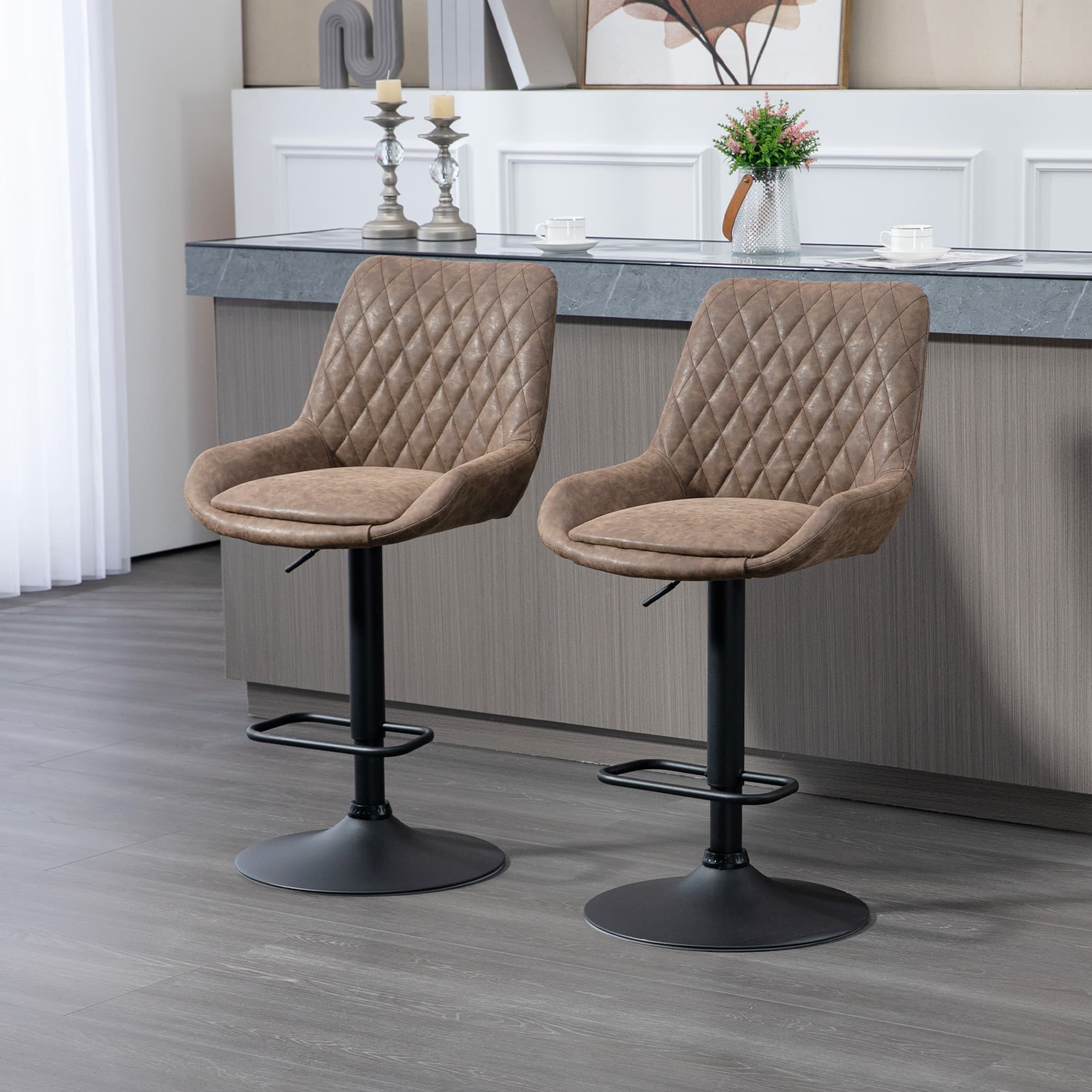 Transform Your Kitchen with Retro Faux Leather Bar Stools - image 4