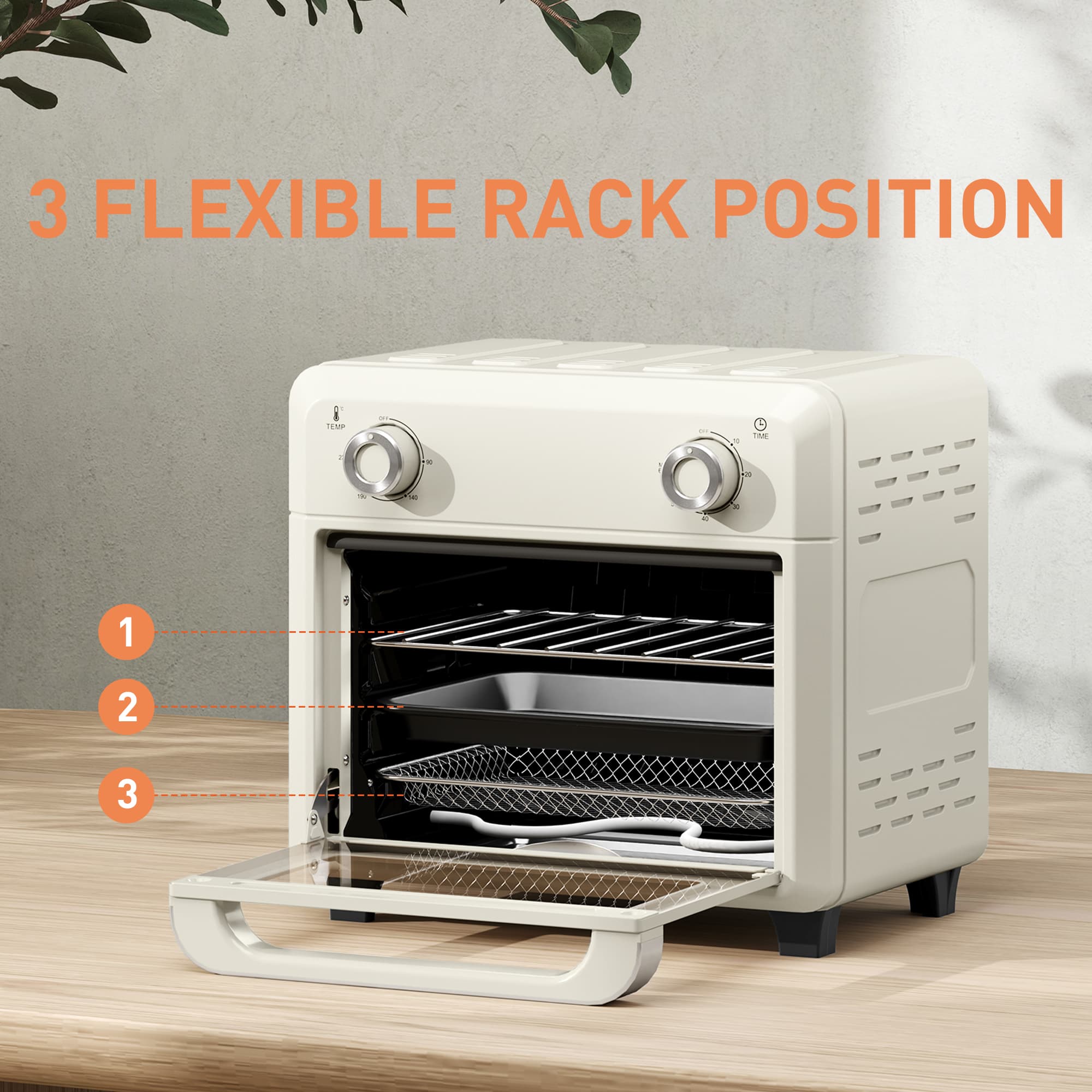 Compact 10L Air Fryer Oven for Roasting, Baking and Grilling - image 4