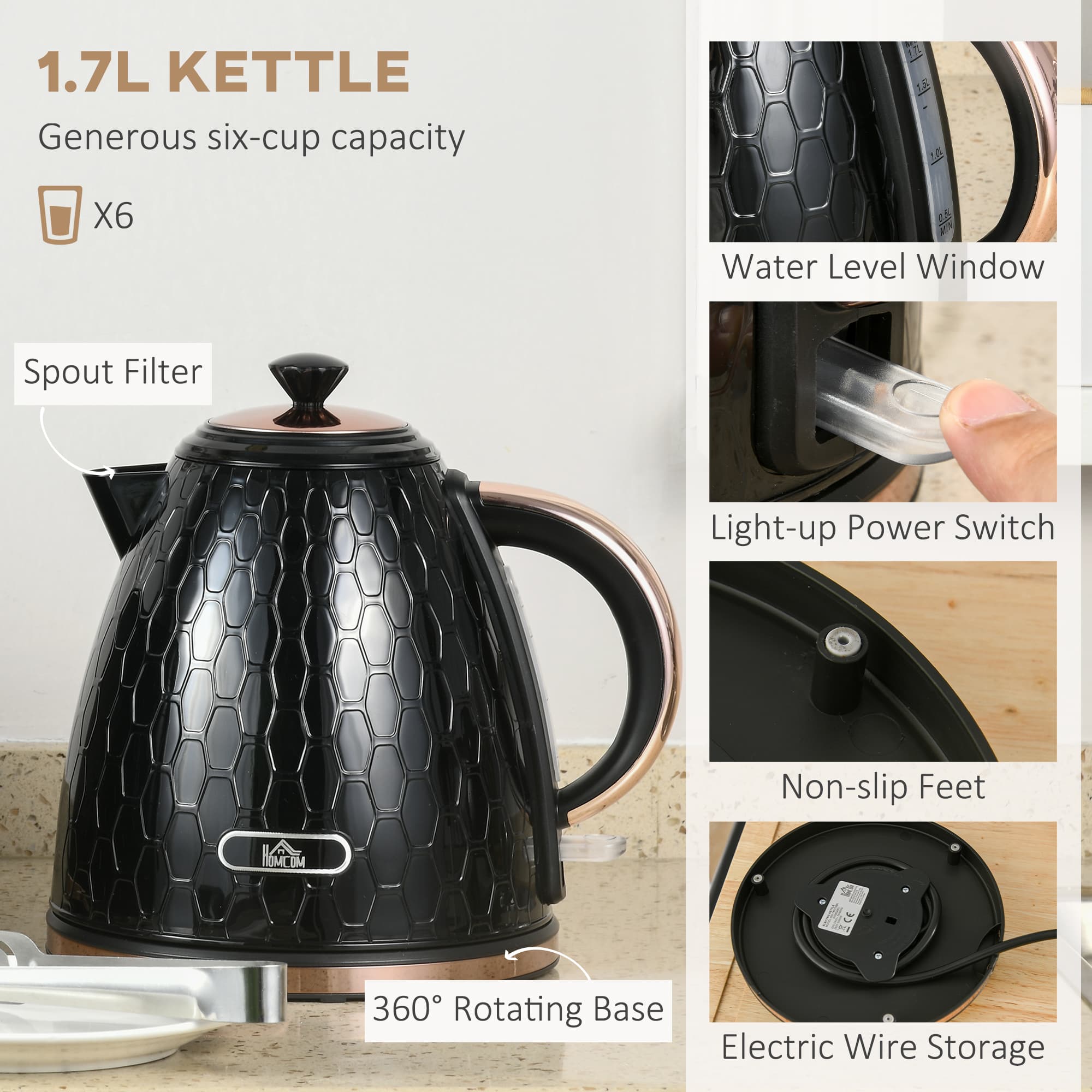 Transform Your Mornings with this Fast Boil Kettle & Toaster Set - image 2